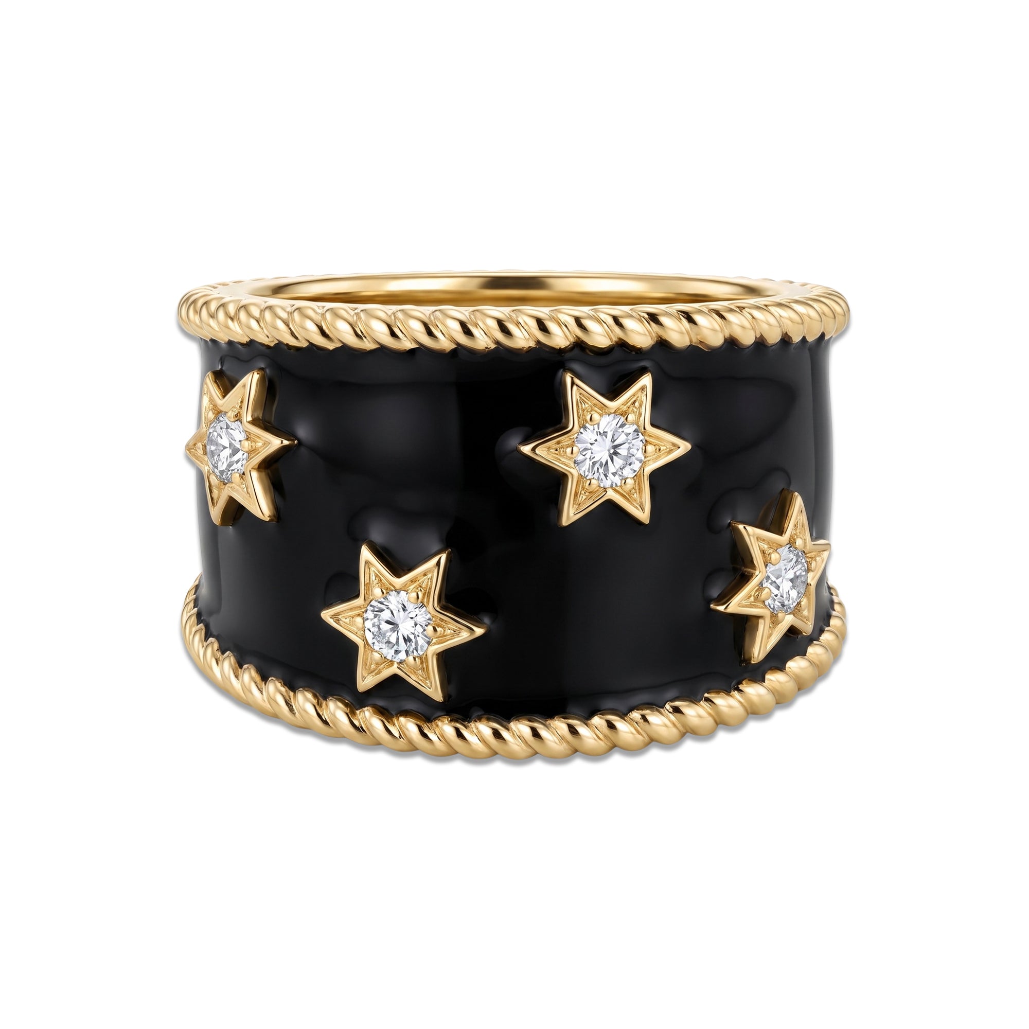 Ring - Diamond (Enamel) In White Gold | Singhvi Jewels