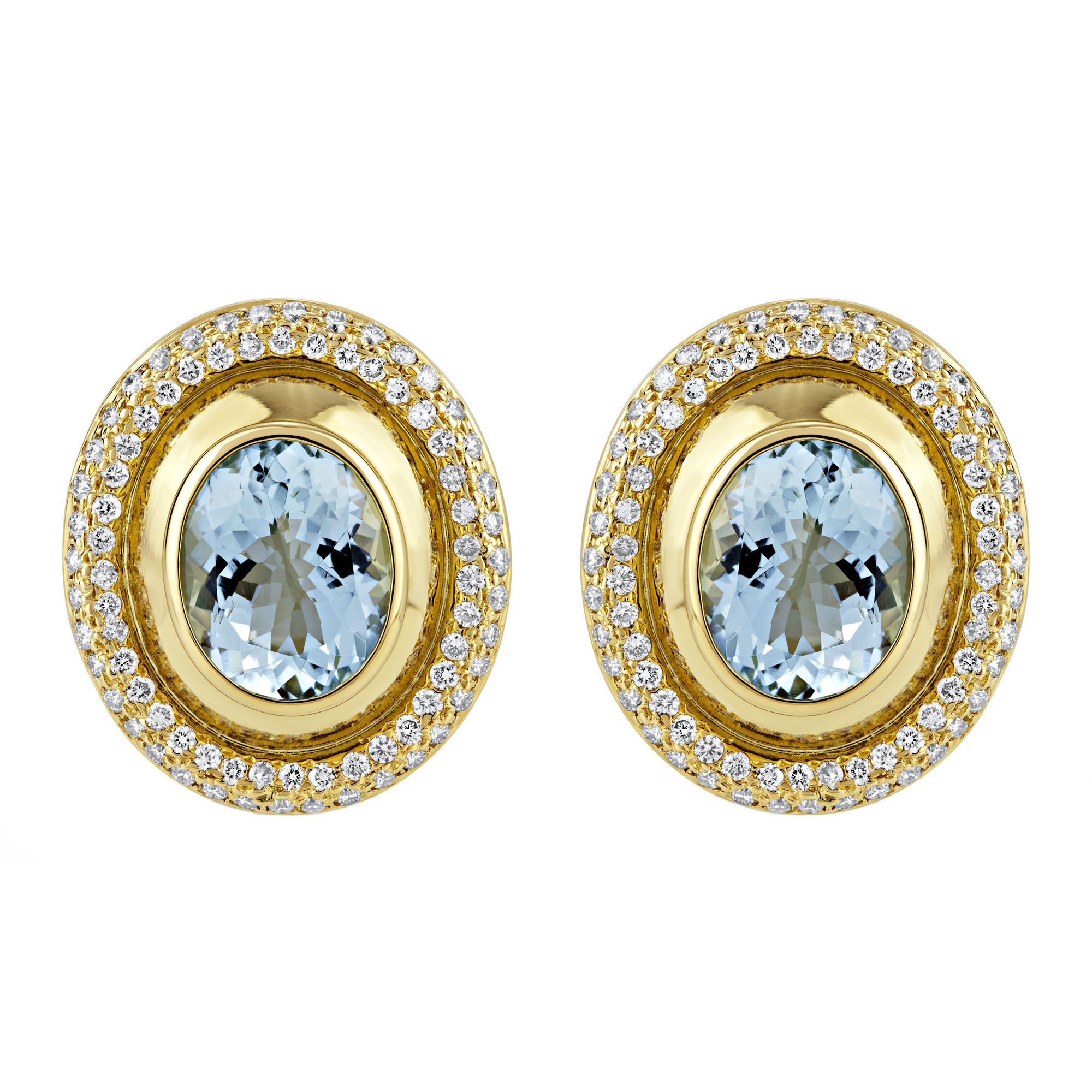 Earrings- Aquamarine And Diamond (1195A) | Singhvi Jewels