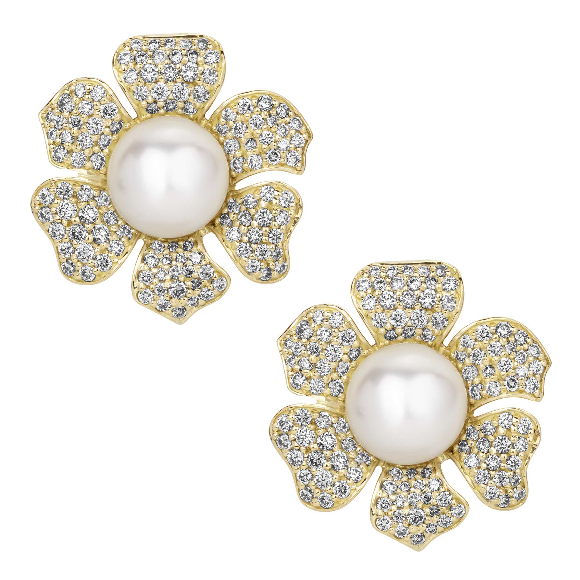 Earrings - South Sea Pearl And Diamond (2393B) | Singhvi Jewels