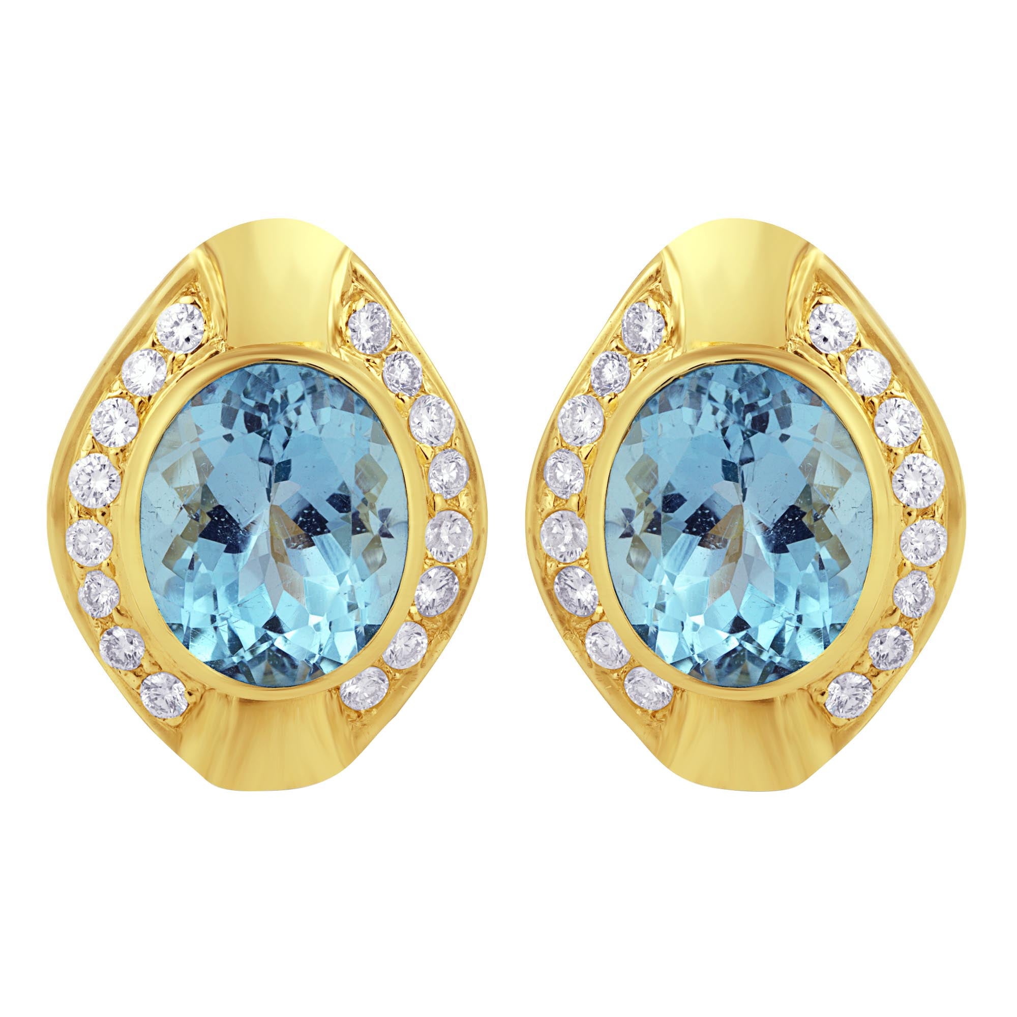 Earrings - Blue Topaz and Diamond | Singhvi Jewels