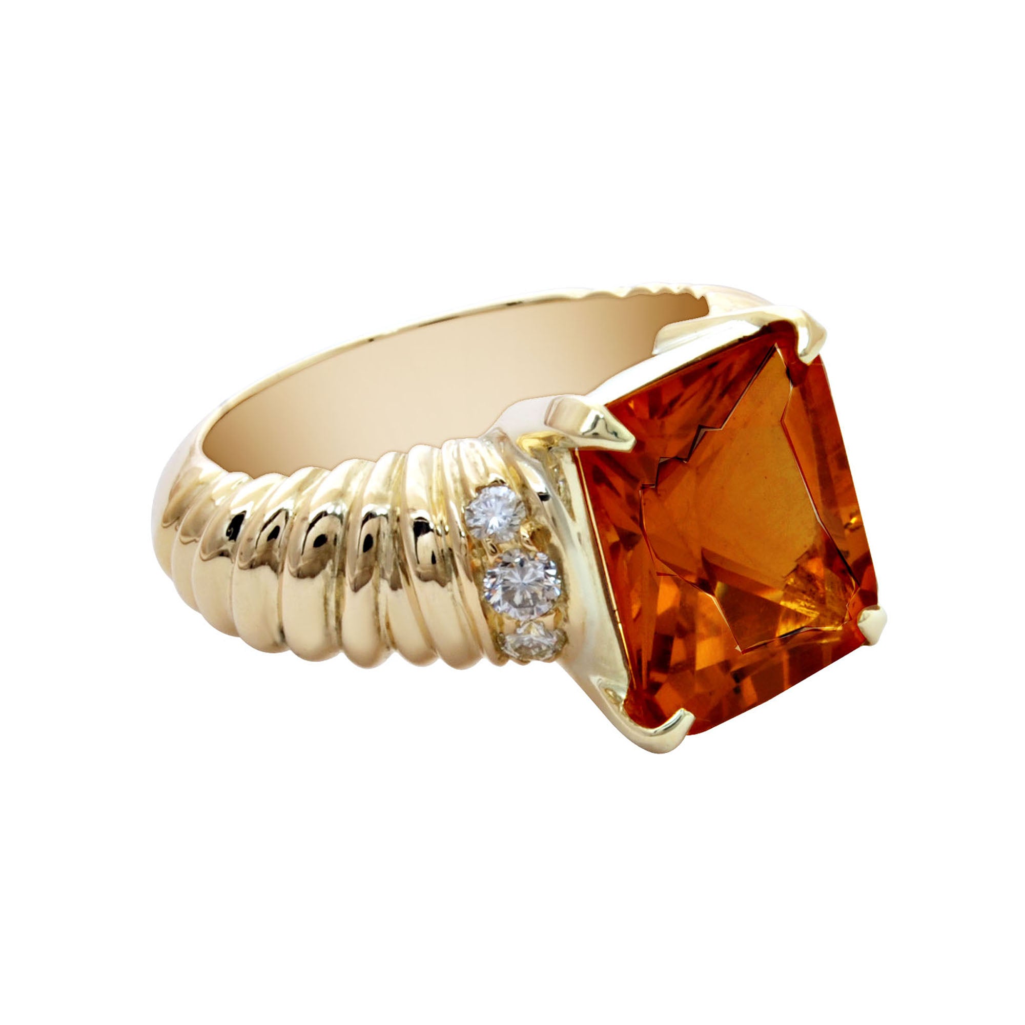 Ring- Citrine And Diamond (1793O) | Singhvi Jewels