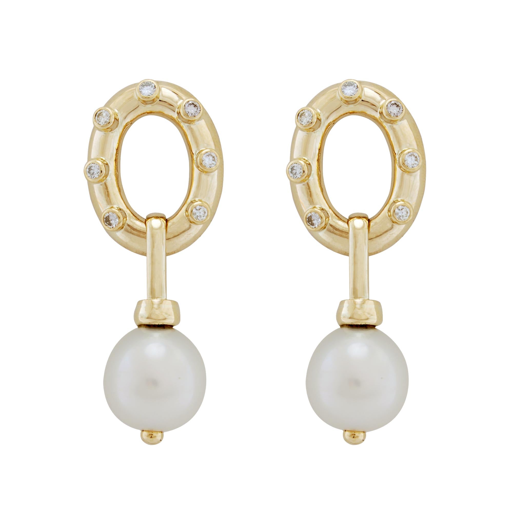 Earrings - Pearl And Diamond