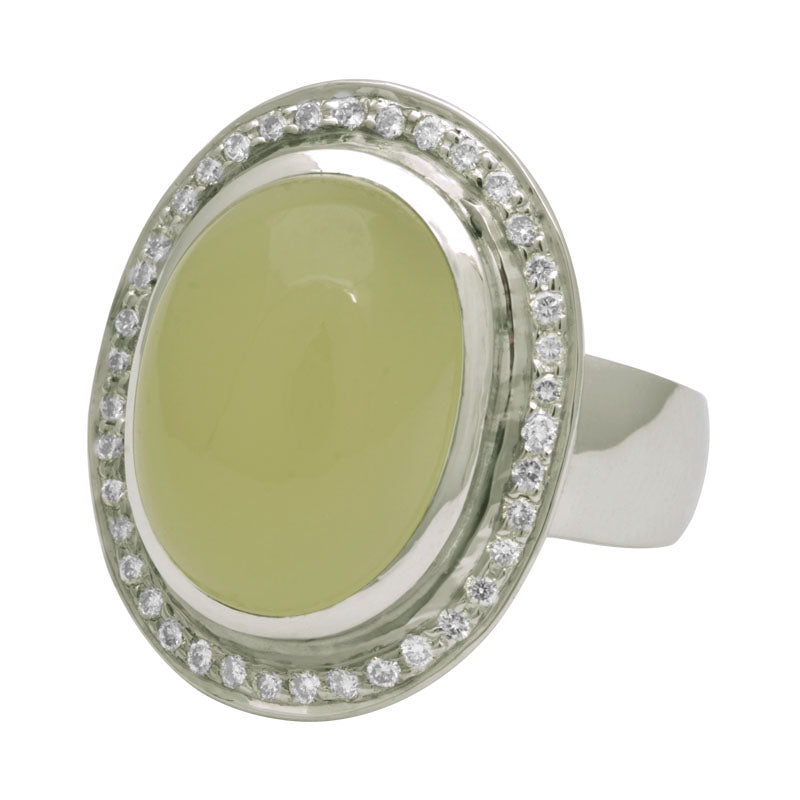 Ring - Beryl And Diamond | Singhvi Jewels