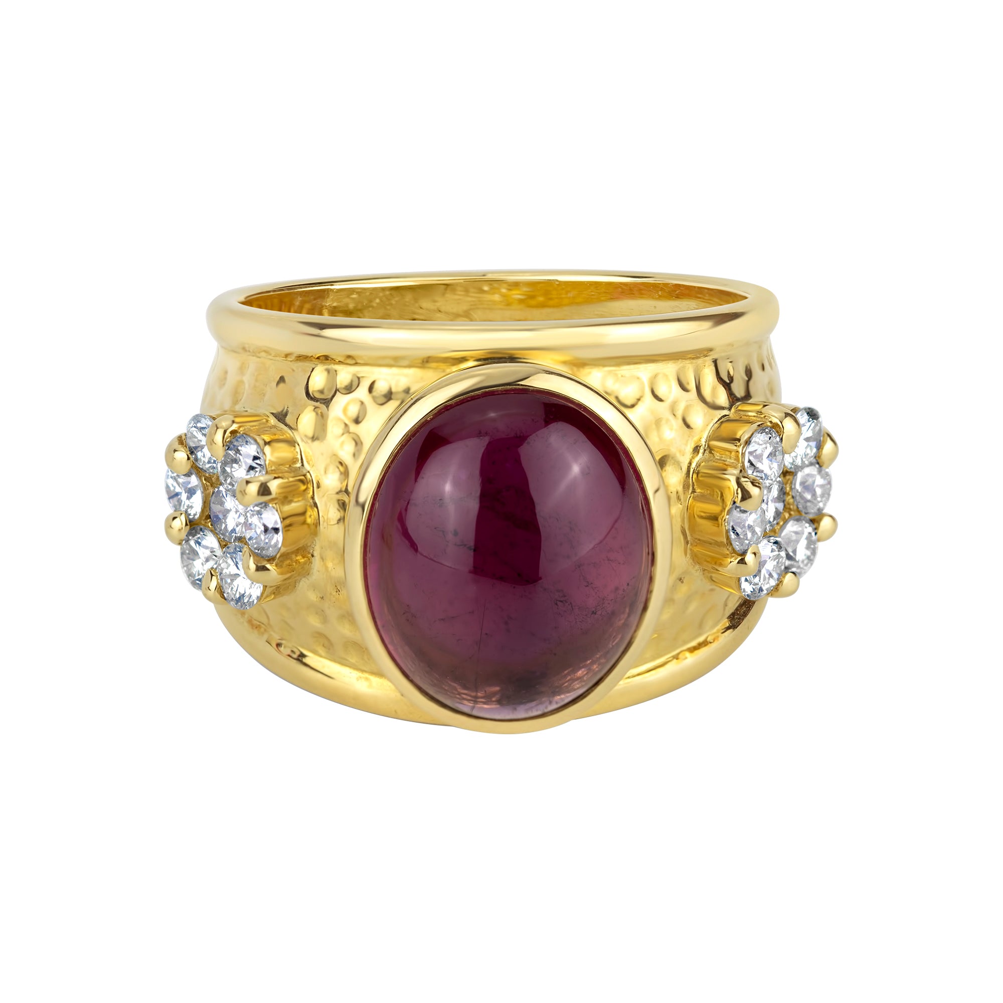 Ring- Rubellite And Diamond (1962D) | Singhvi Jewels