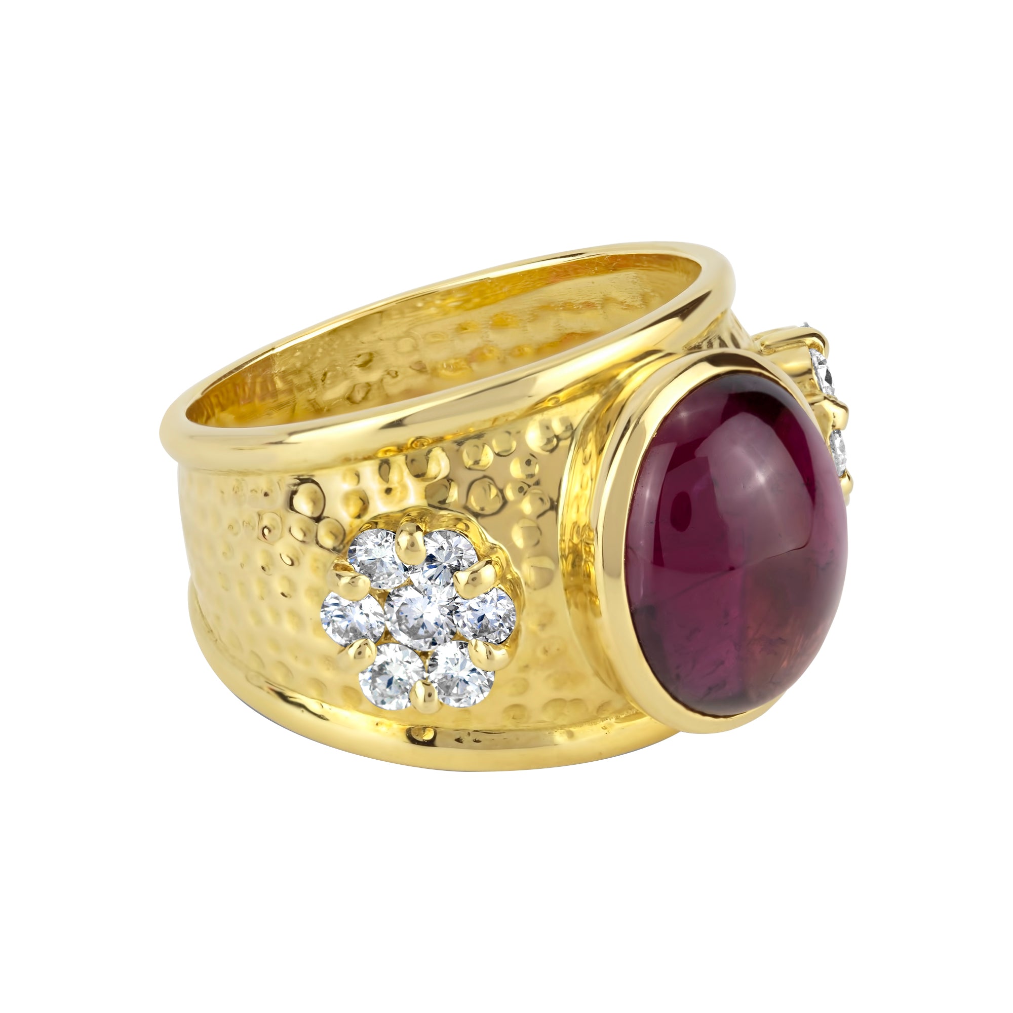 Ring- Rubellite And Diamond (1962D) | Singhvi Jewels