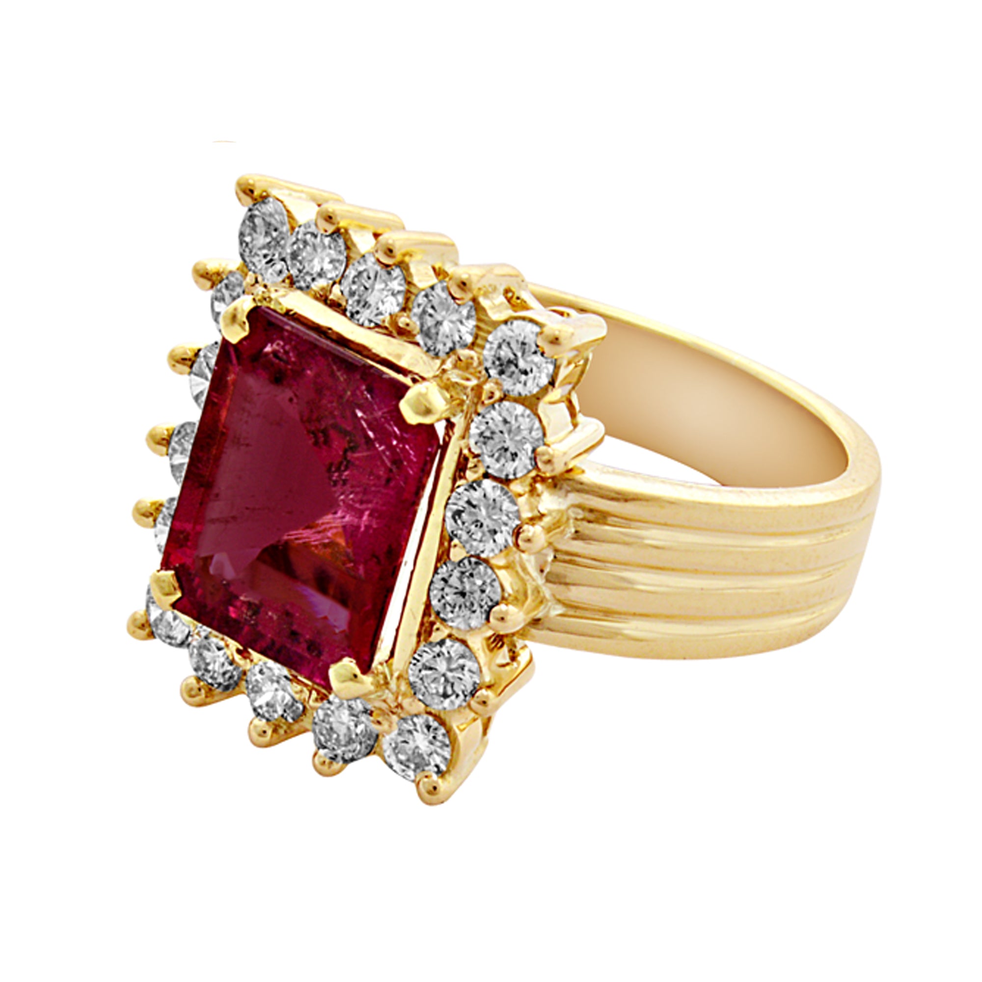 Ring - Rubellite and Diamond | Singhvi Jewels