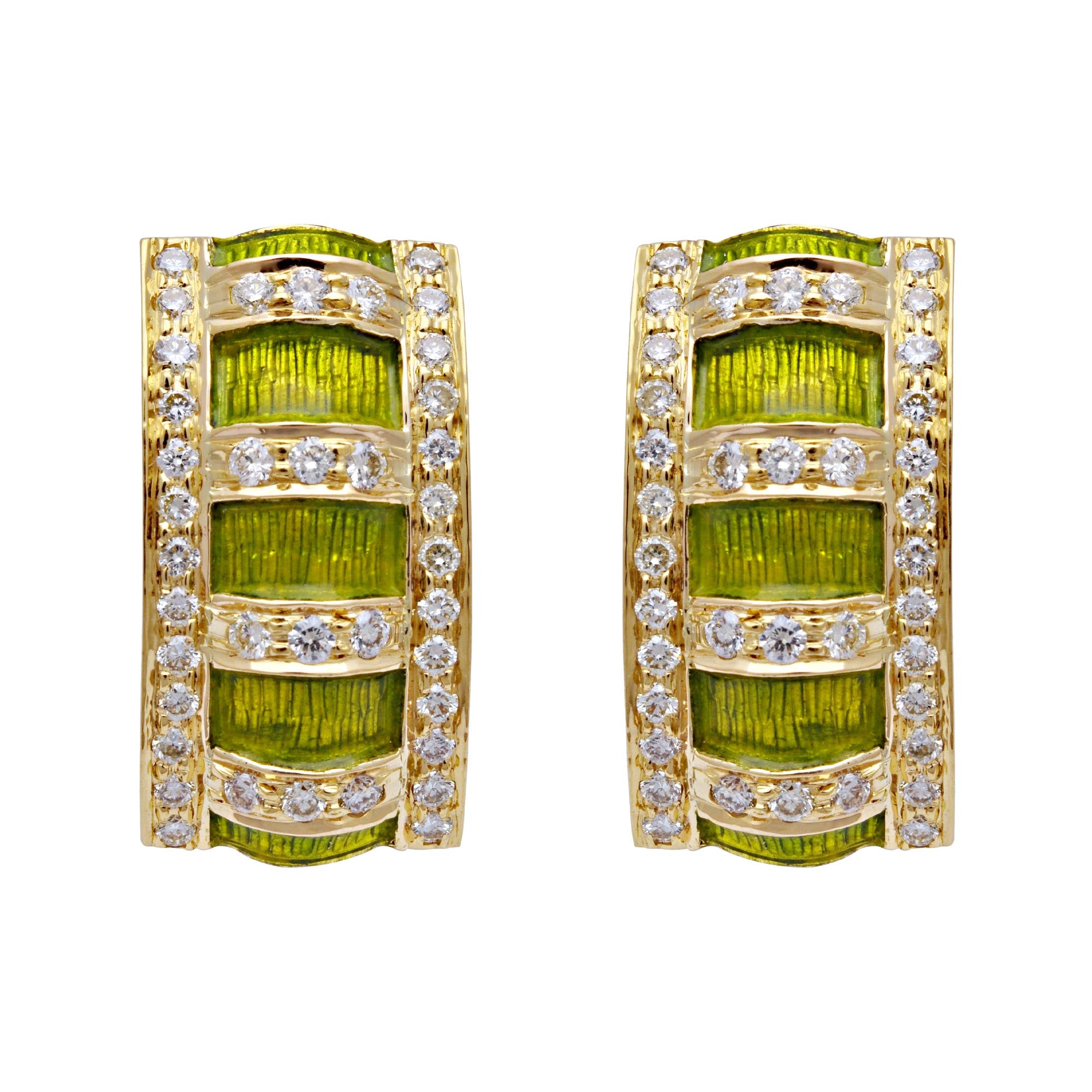 Earrings-Diamond (Enamel) (2105D) | Singhvi Jewels