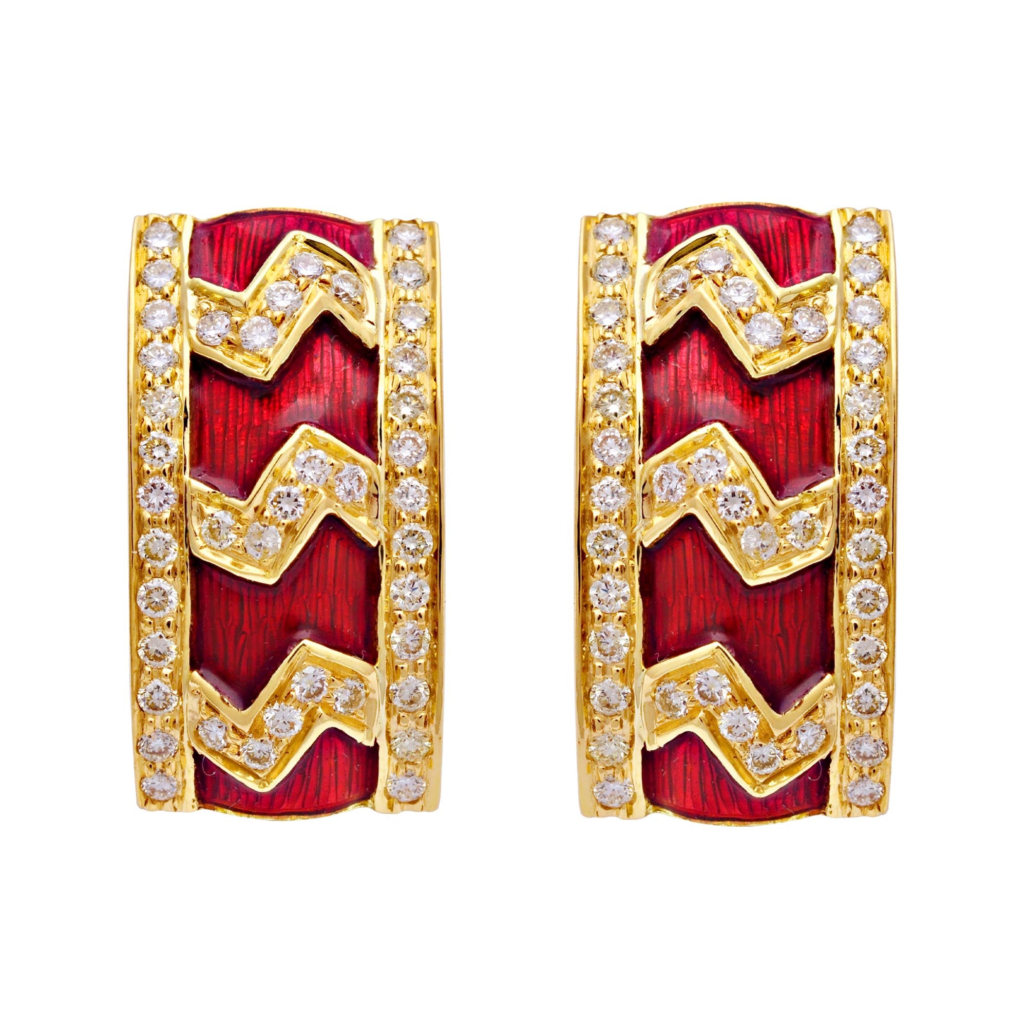 Earrings-Diamond (Enamel) (2106I) | Singhvi Jewels