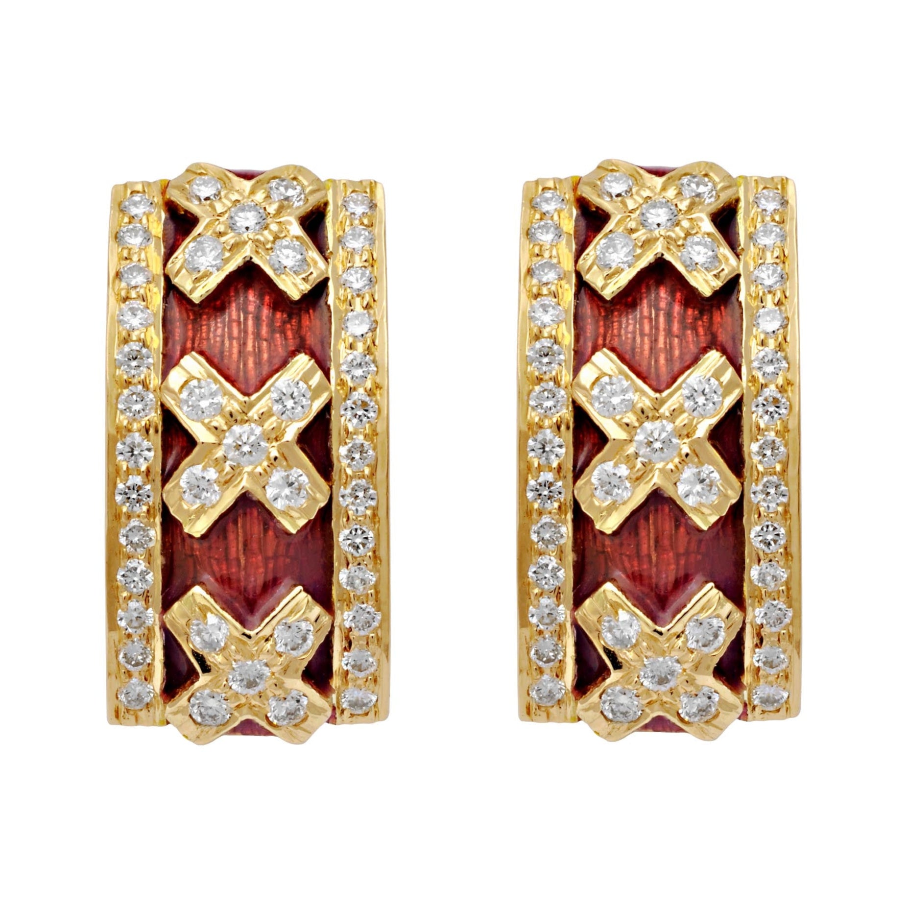 Earrings-Diamond (Enamel) | Singhvi Jewels