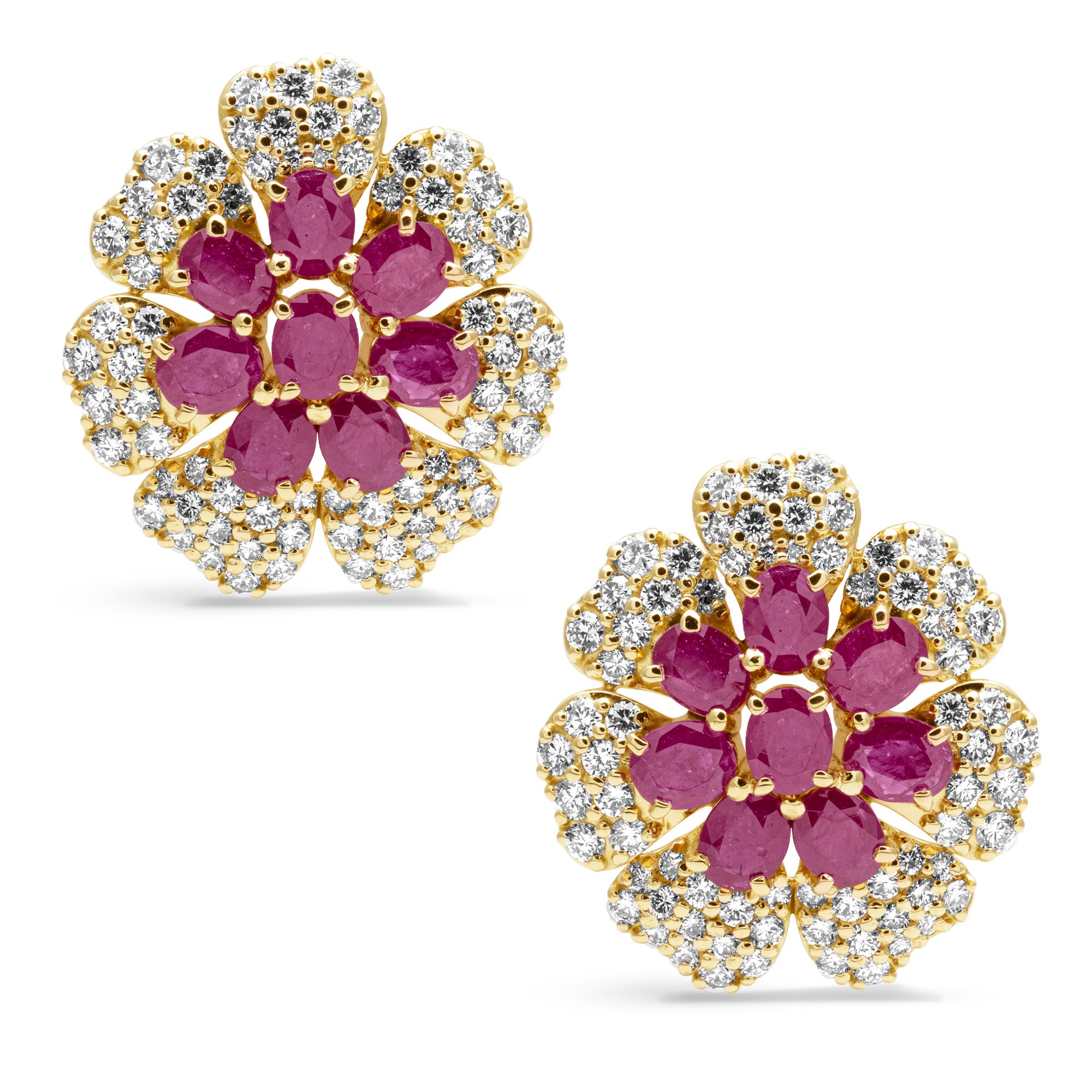 Earrings - Ruby And Diamond | Singhvi Jewels