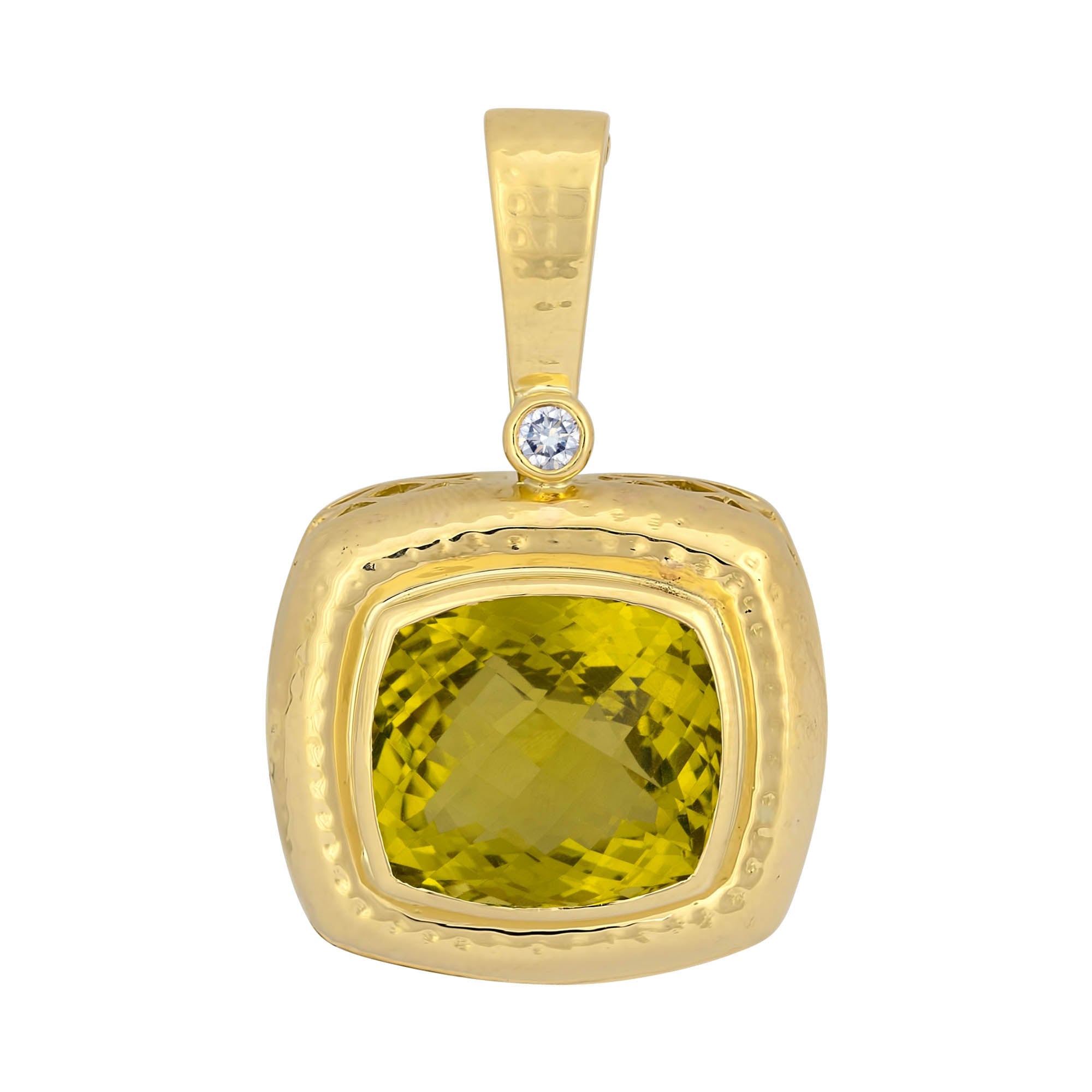 Repair - Pendant - Lemon Quartz And Diamond (2284I) | Singhvi Jewels