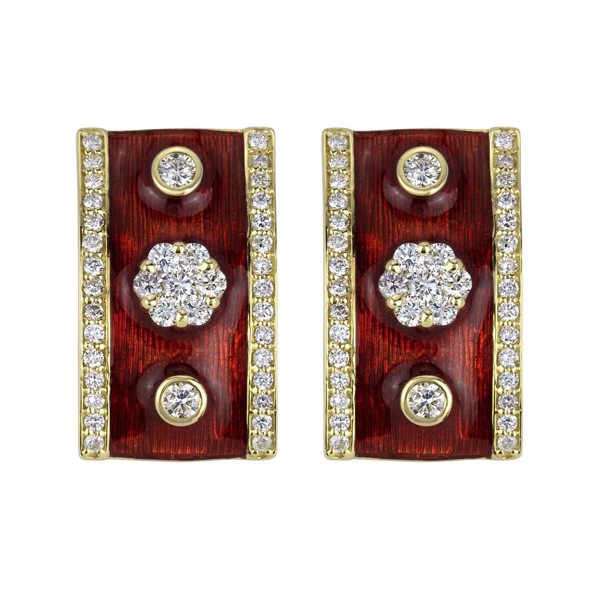 Earrings - Diamond (Enamel) | Singhvi Jewels