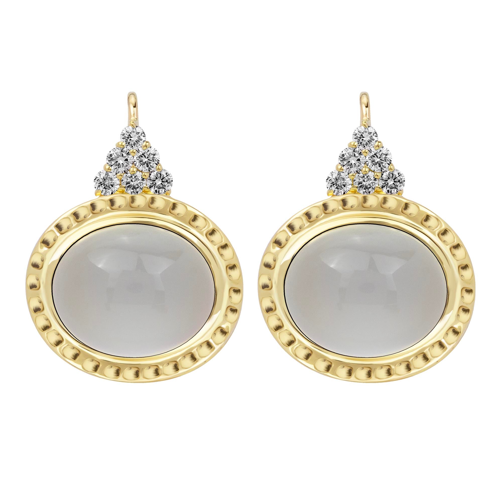 Earrings - Moonstone and Diamond | Singhvi Jewels