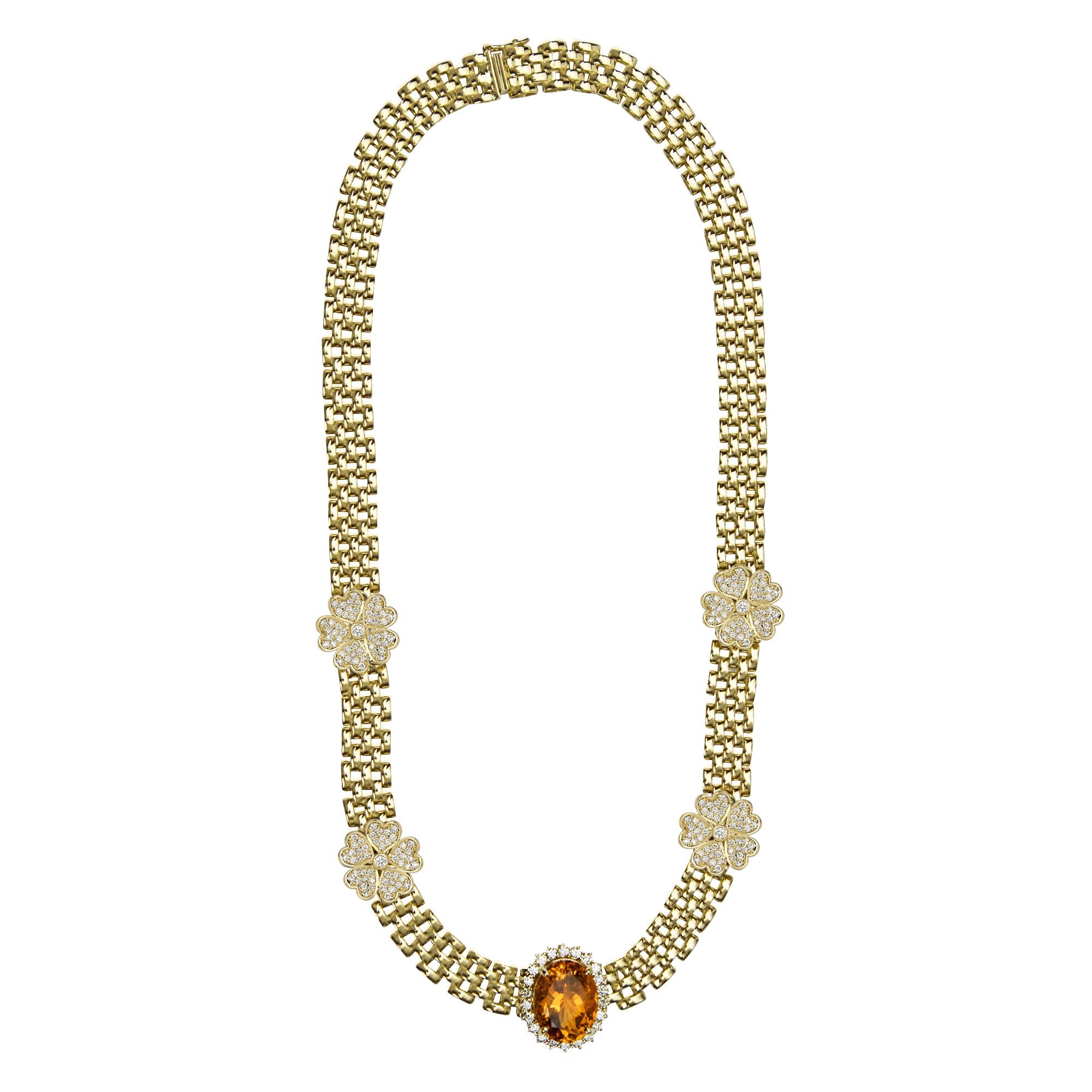 Necklace - Citrine And Diamond (2363A) | Singhvi Jewels
