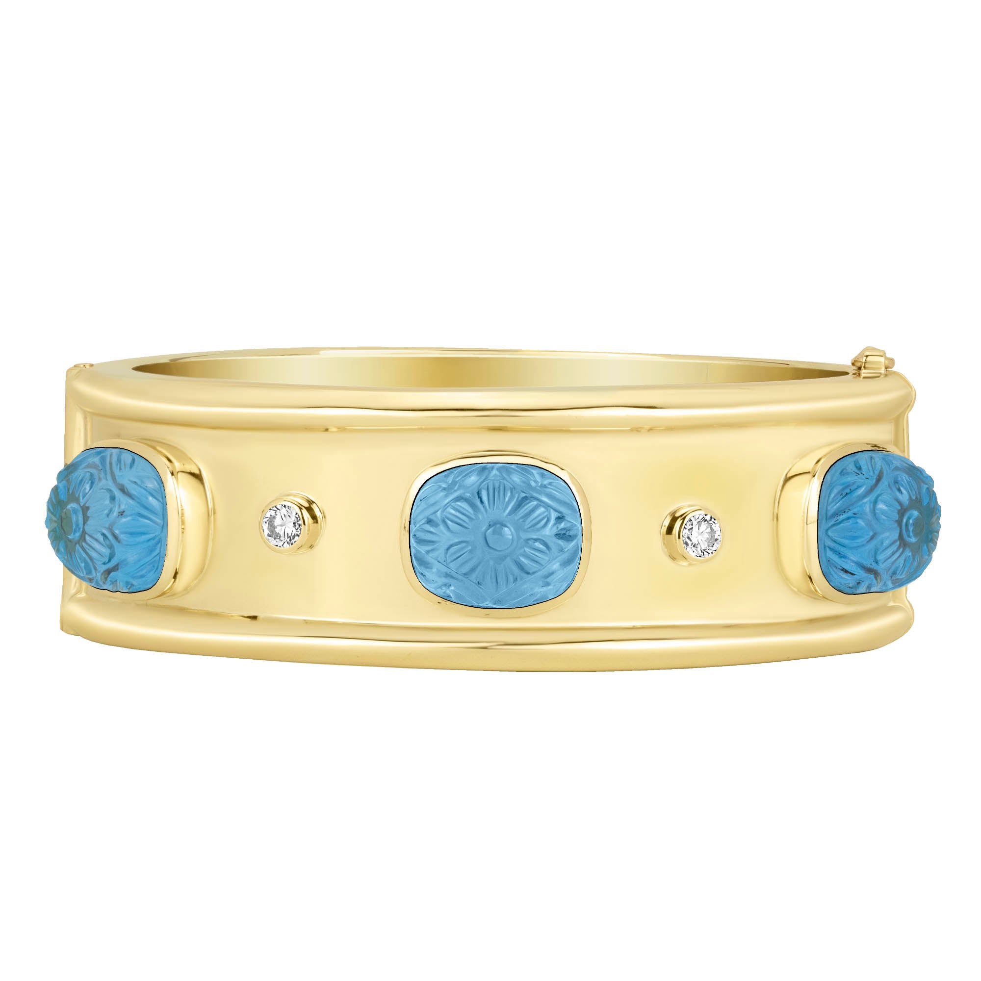 Bangle - Blue Topaz and Diamond | Singhvi Jewels