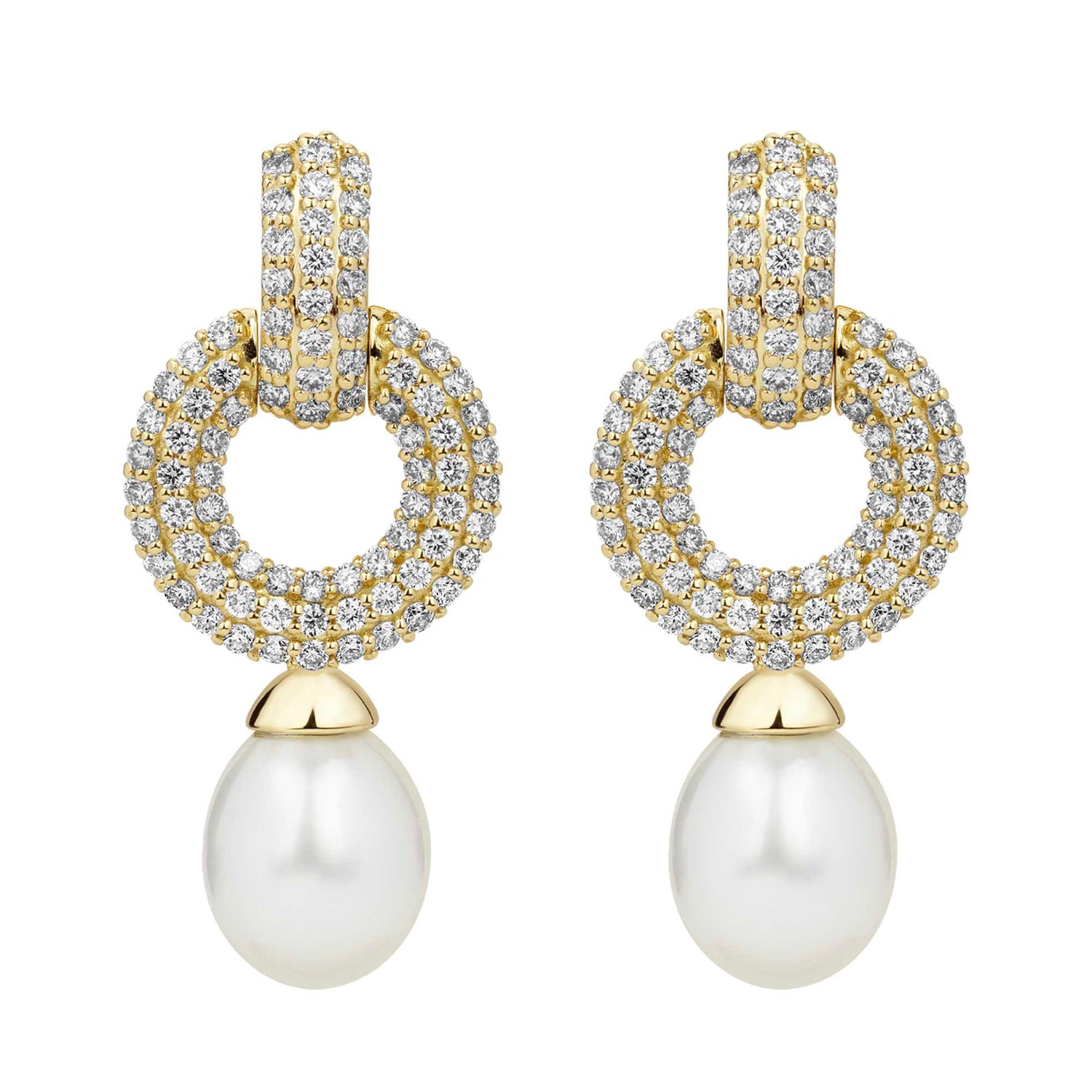 Earrings - South Sea Pearl and Diamond | Singhvi Jewels