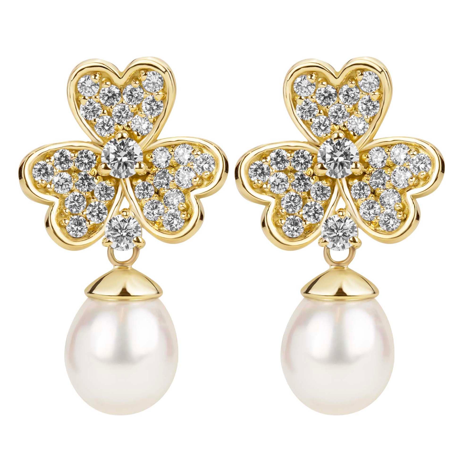 Earrings - South Sea Pearl and Diamond | Singhvi Jewels