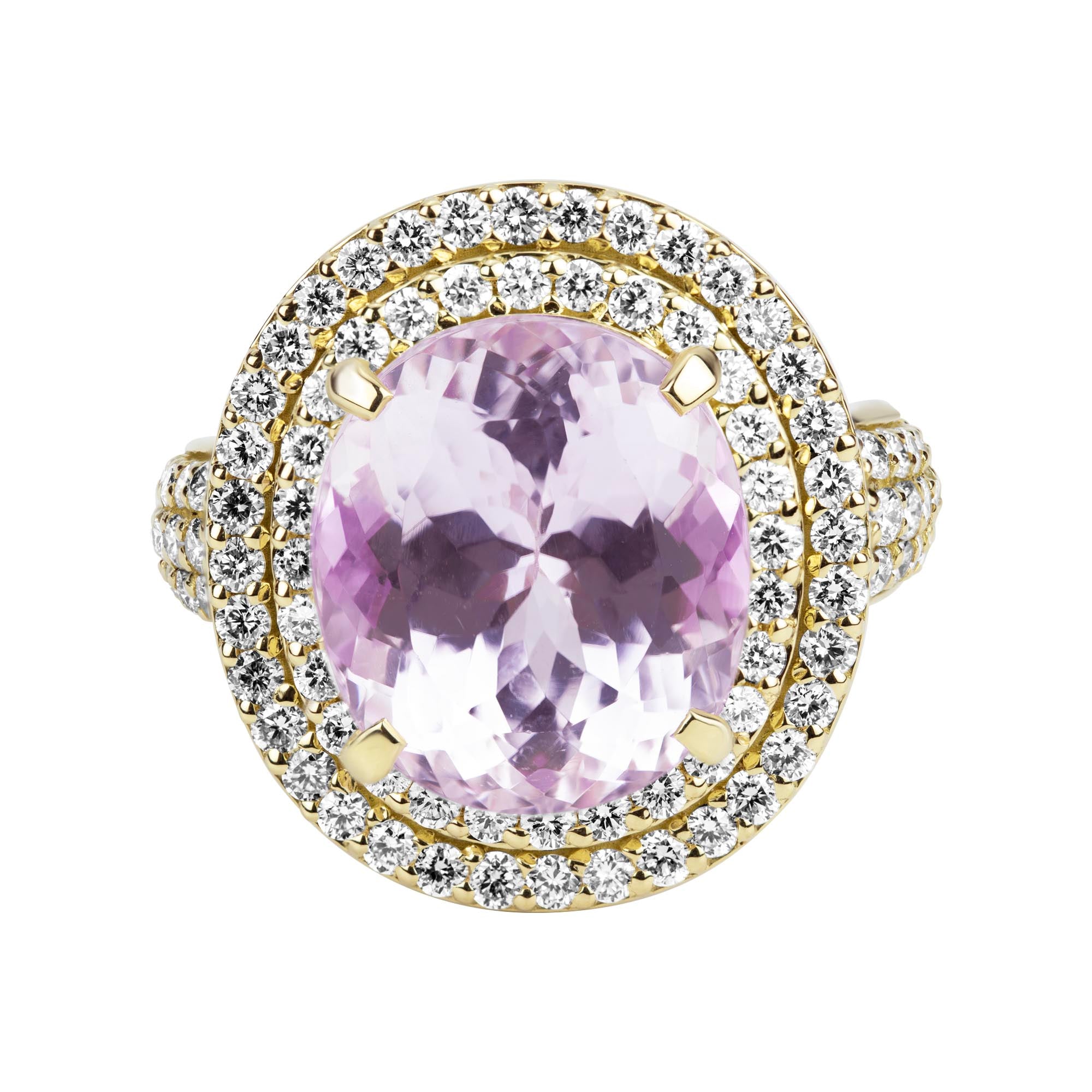 Ring - Kunzite And Diamond (2390C) | Singhvi Jewels