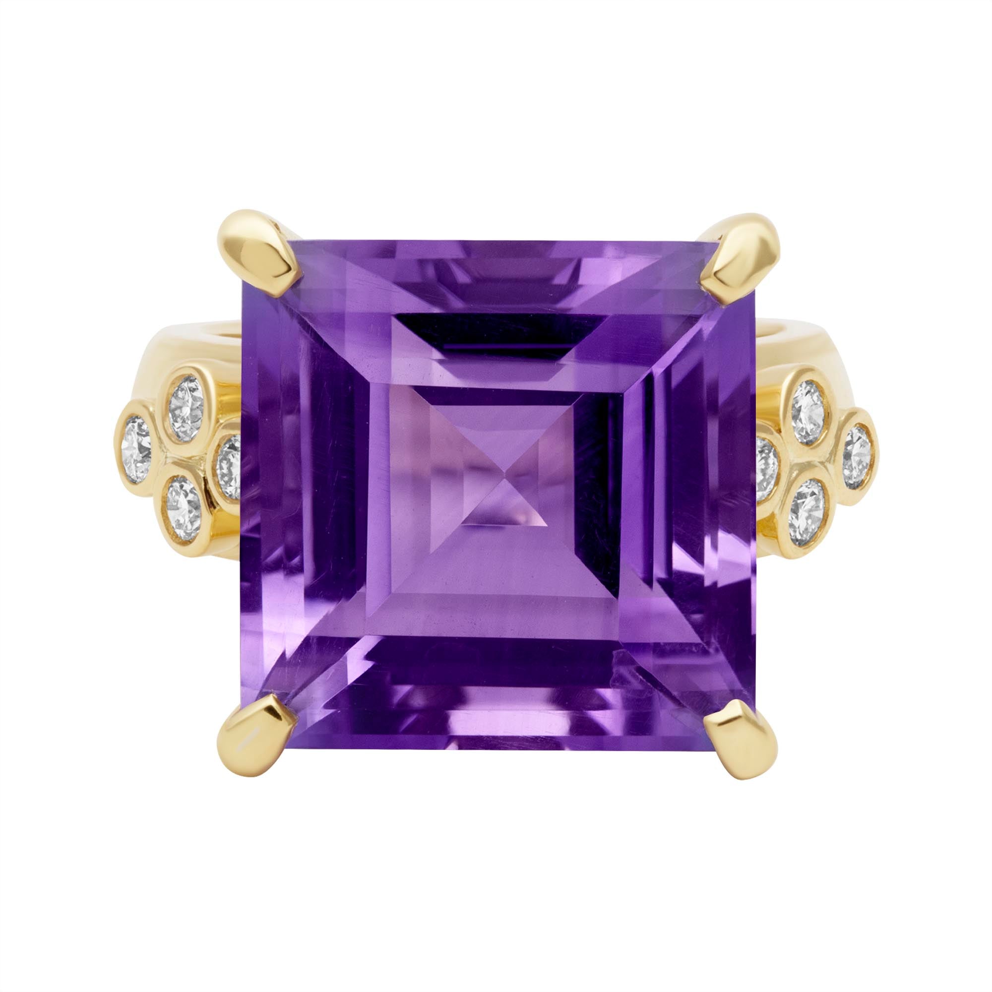 Ring - Amethyst And Diamond (2394B) | Singhvi Jewels