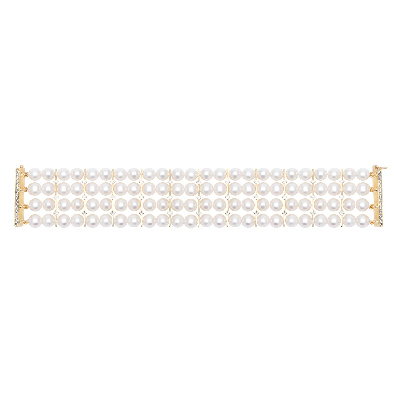Bracelet - Freshwater Pearl and Diamond | Singhvi Jewels