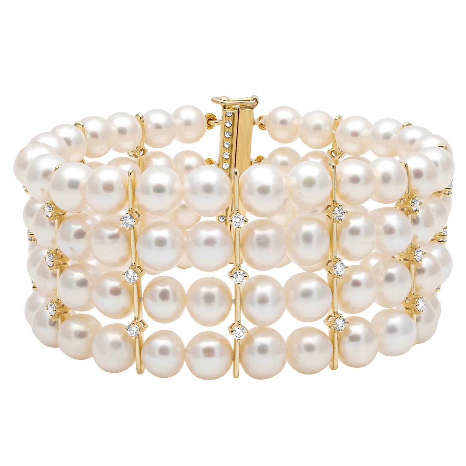 Bracelet - Freshwater Pearl and Diamond | Singhvi Jewels