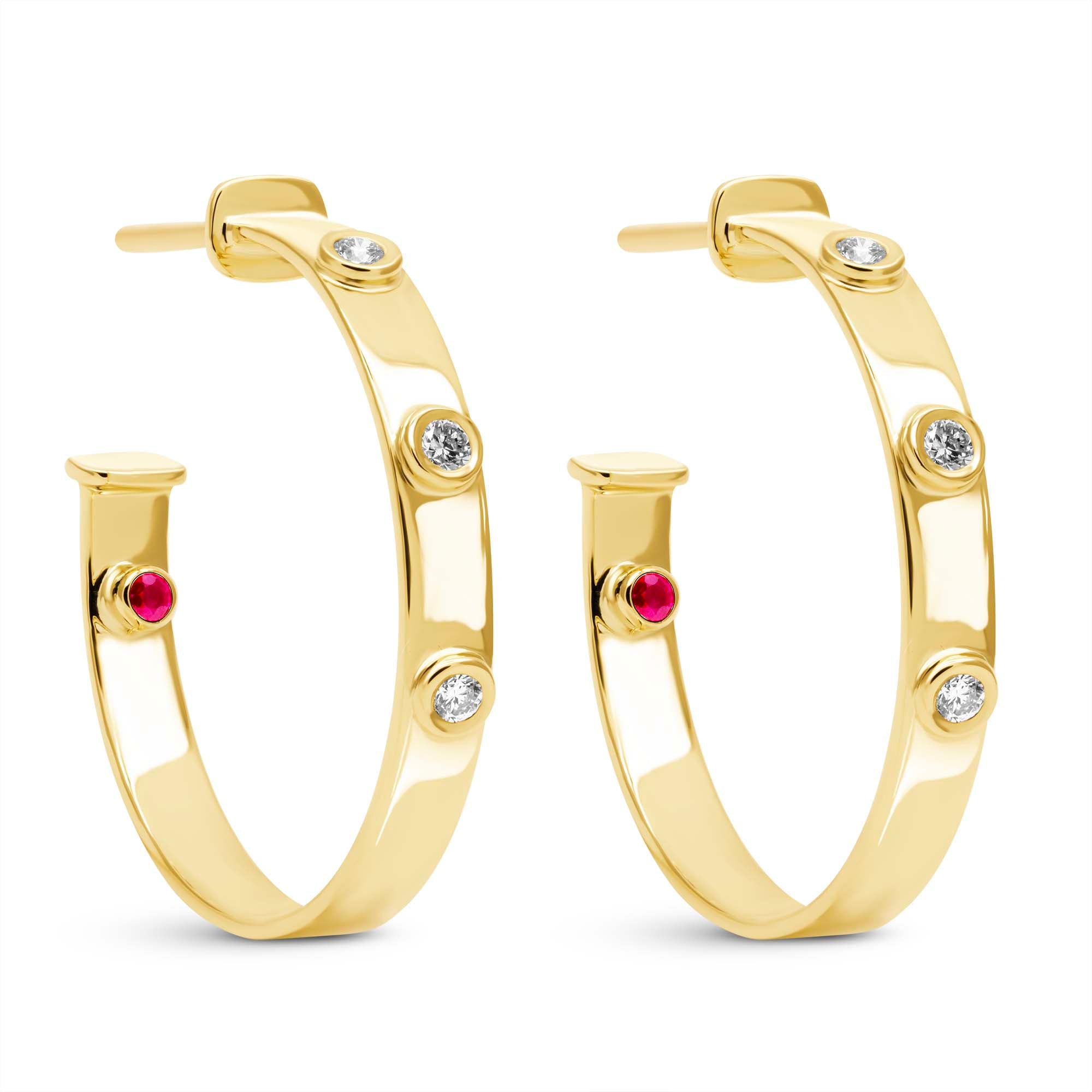 Earrings - Diamond and Ruby | Singhvi Jewels