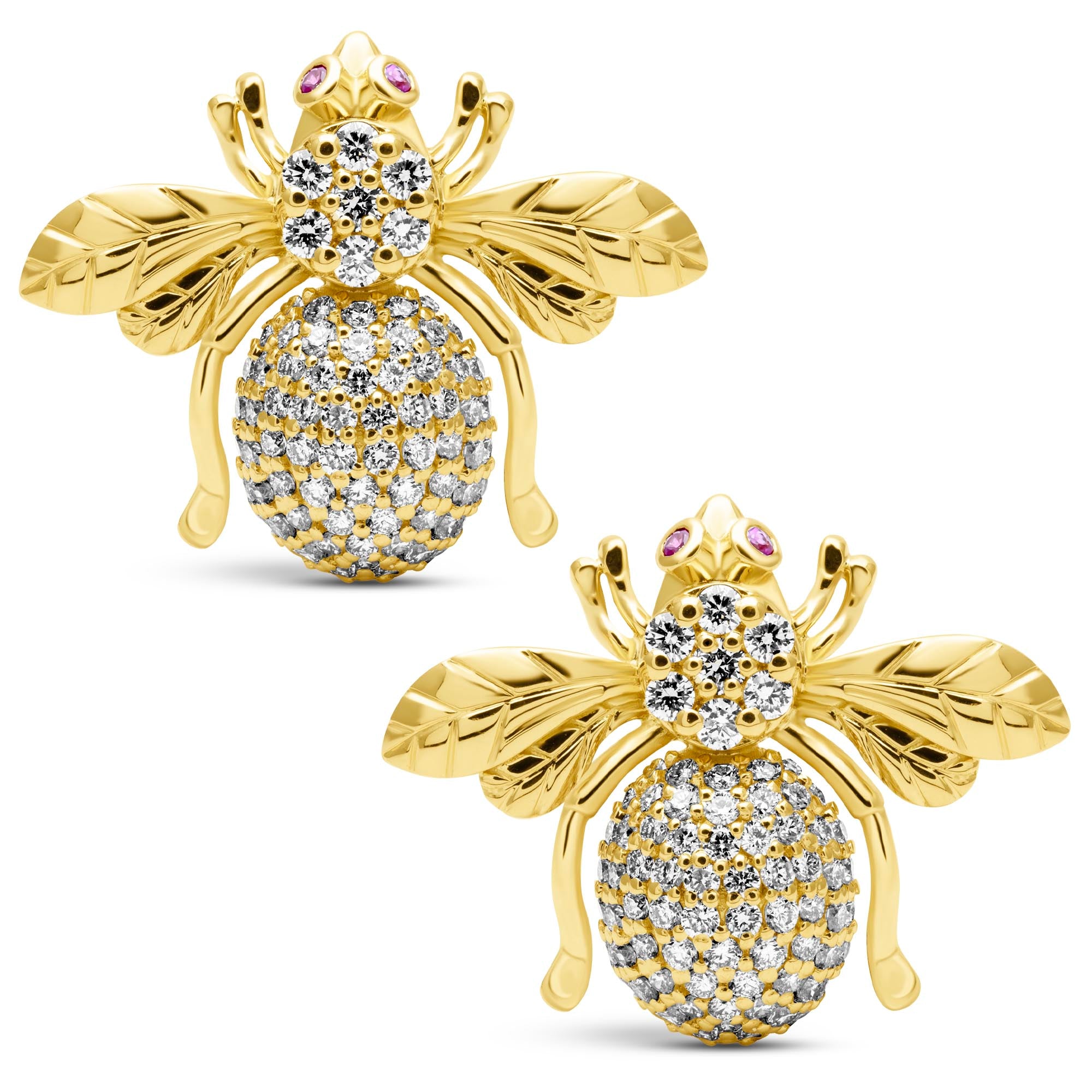 Earrings - Ruby And Diamond (2437A)