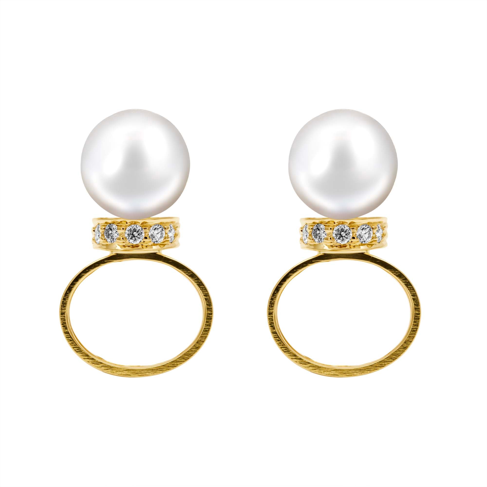Repair - Earrings - Rubellite, South Sea Pearl and Diamond (2439D) | Singhvi Jewels