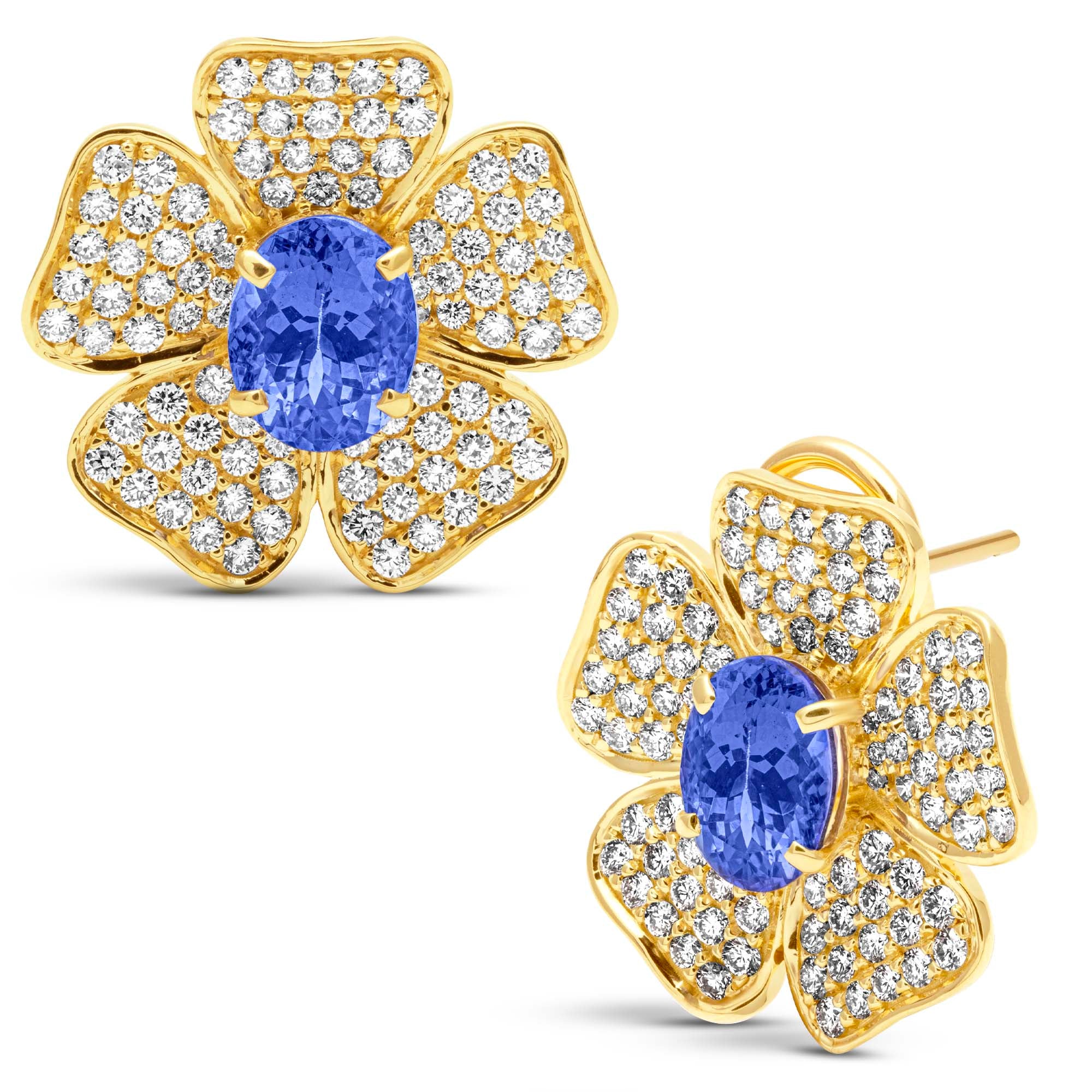 Earrings - Tanzanite And Diamond