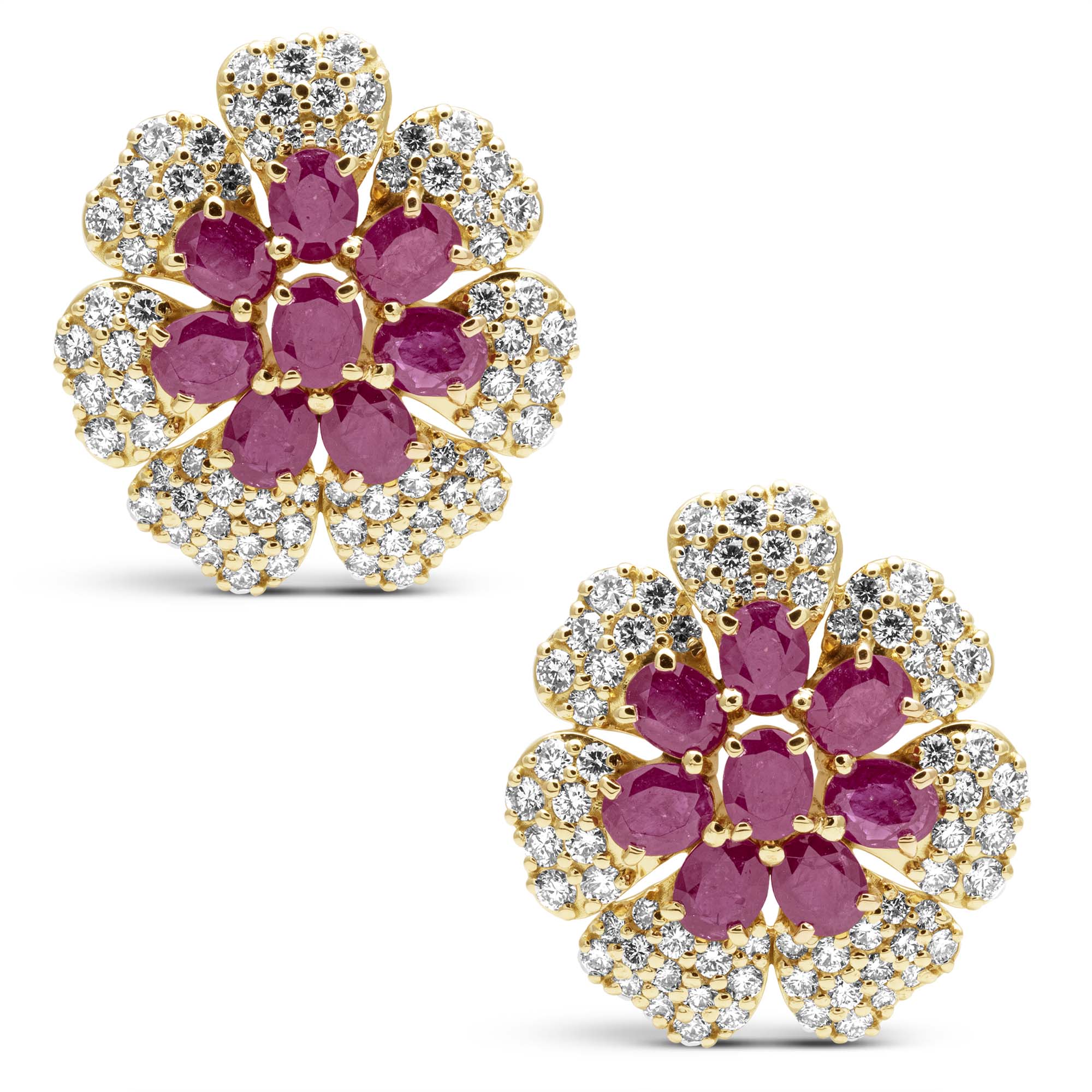 Earrings - Ruby And Diamond