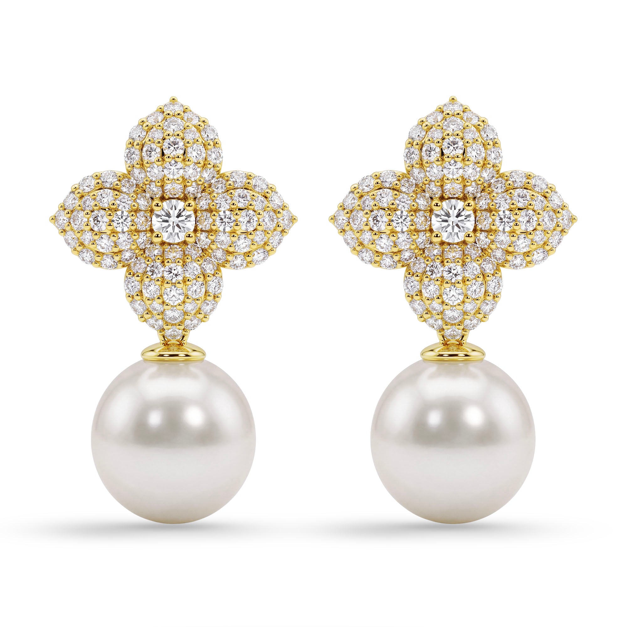 Earrings - South Sea Pearl And Diamond