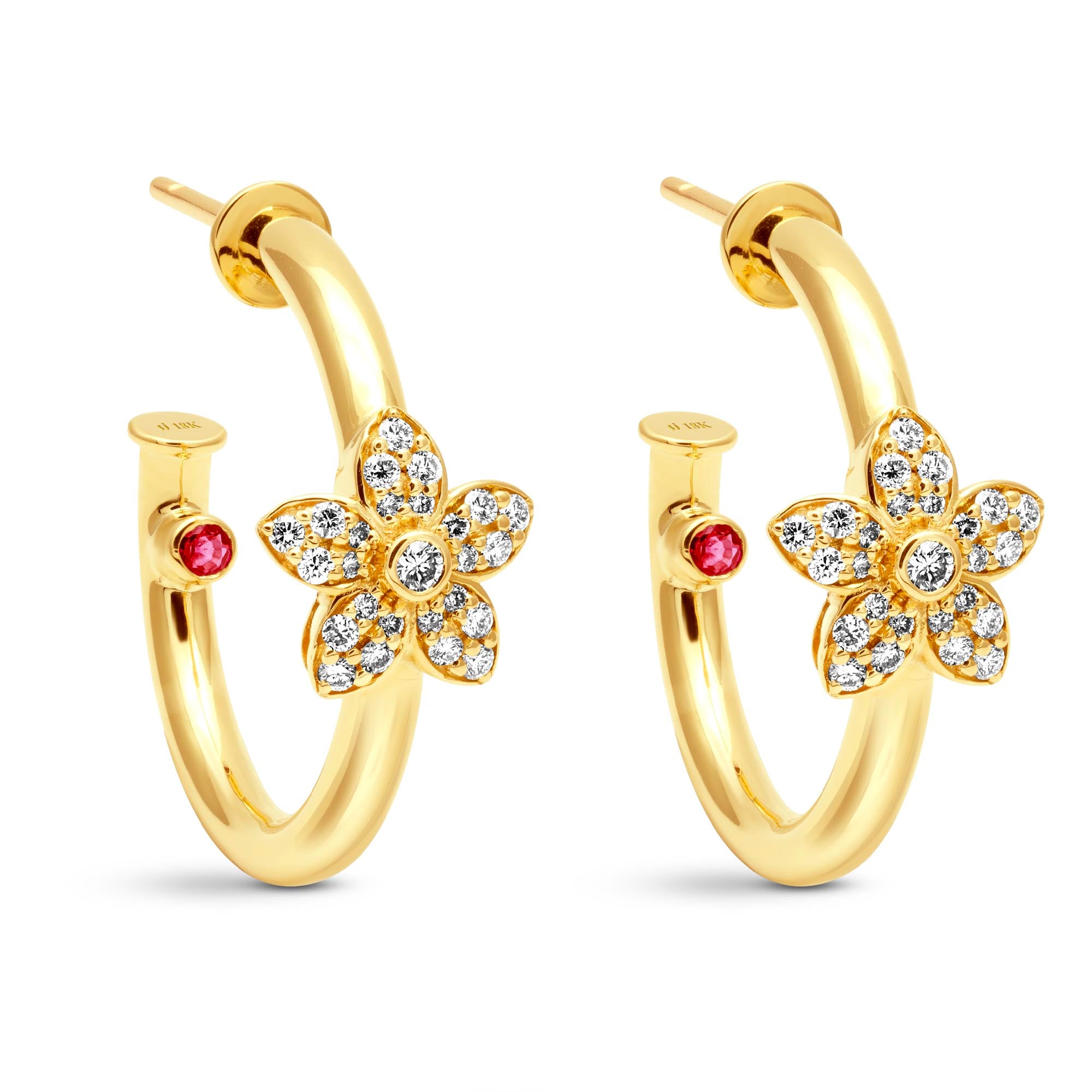 Earrings - Ruby And Diamond | Singhvi Jewels