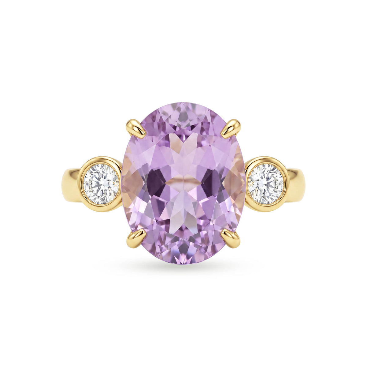 Ring - Kunzite And Diamond | Singhvi Jewels