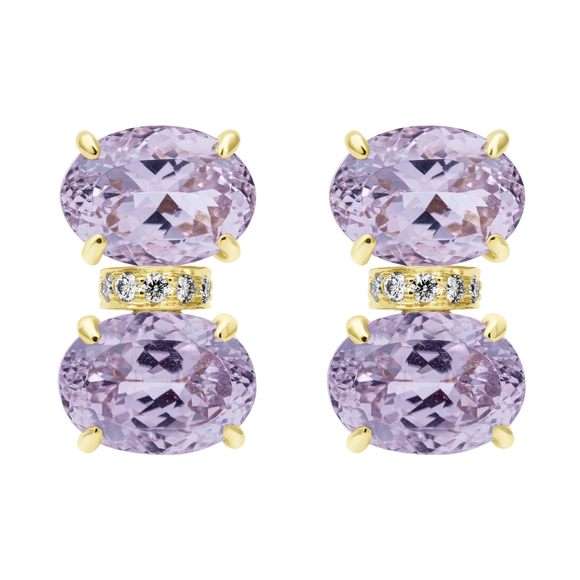 Earrings - Kunzite and Diamond | Singhvi Jewels