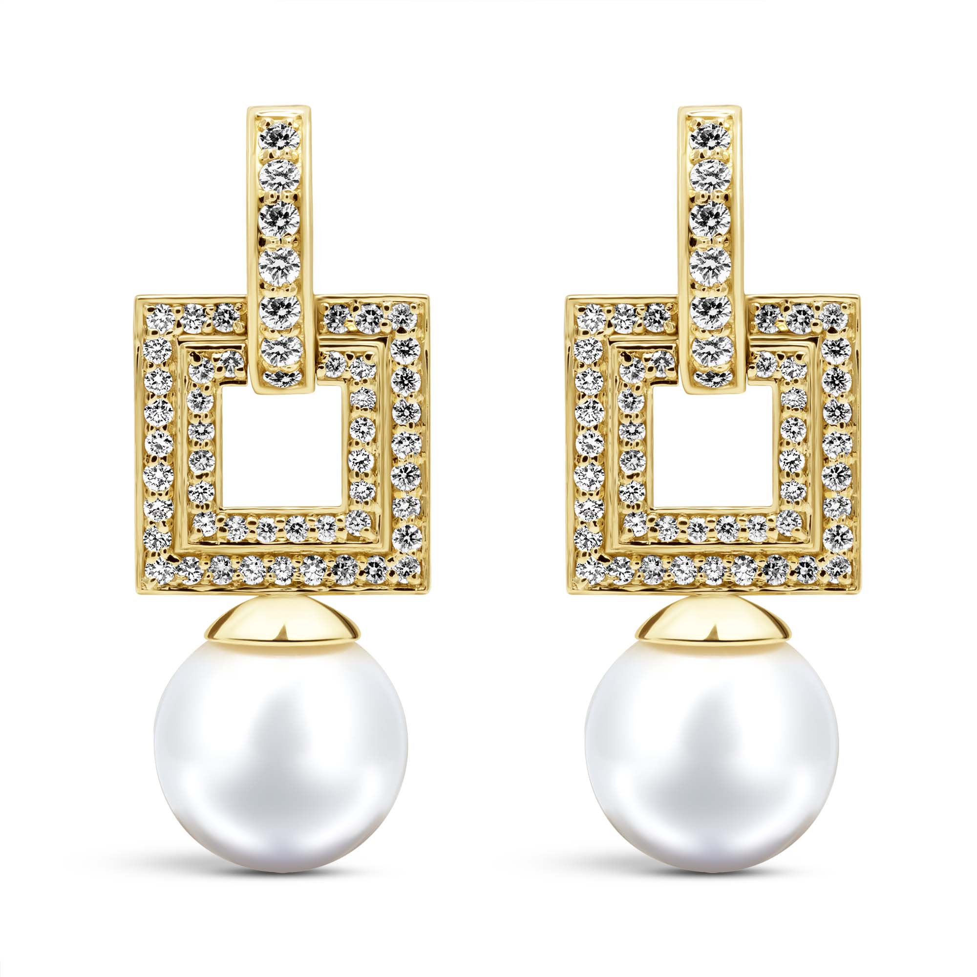 Earrings - South Sea Pearl And Diamond (2429B) | Singhvi Jewels