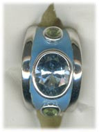 Repair - Ring - Blue Topaz and Peridot (Enamel) in Silver (141DS) | Singhvi Jewels