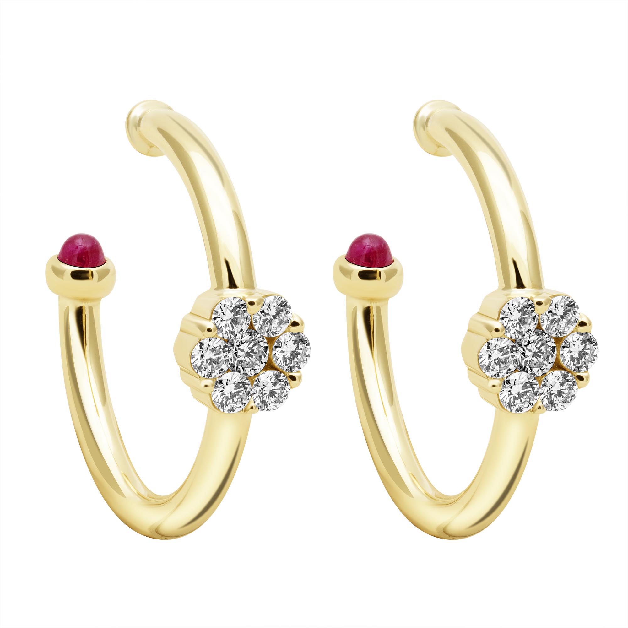 Earrings - Diamond and Ruby | Singhvi Jewels