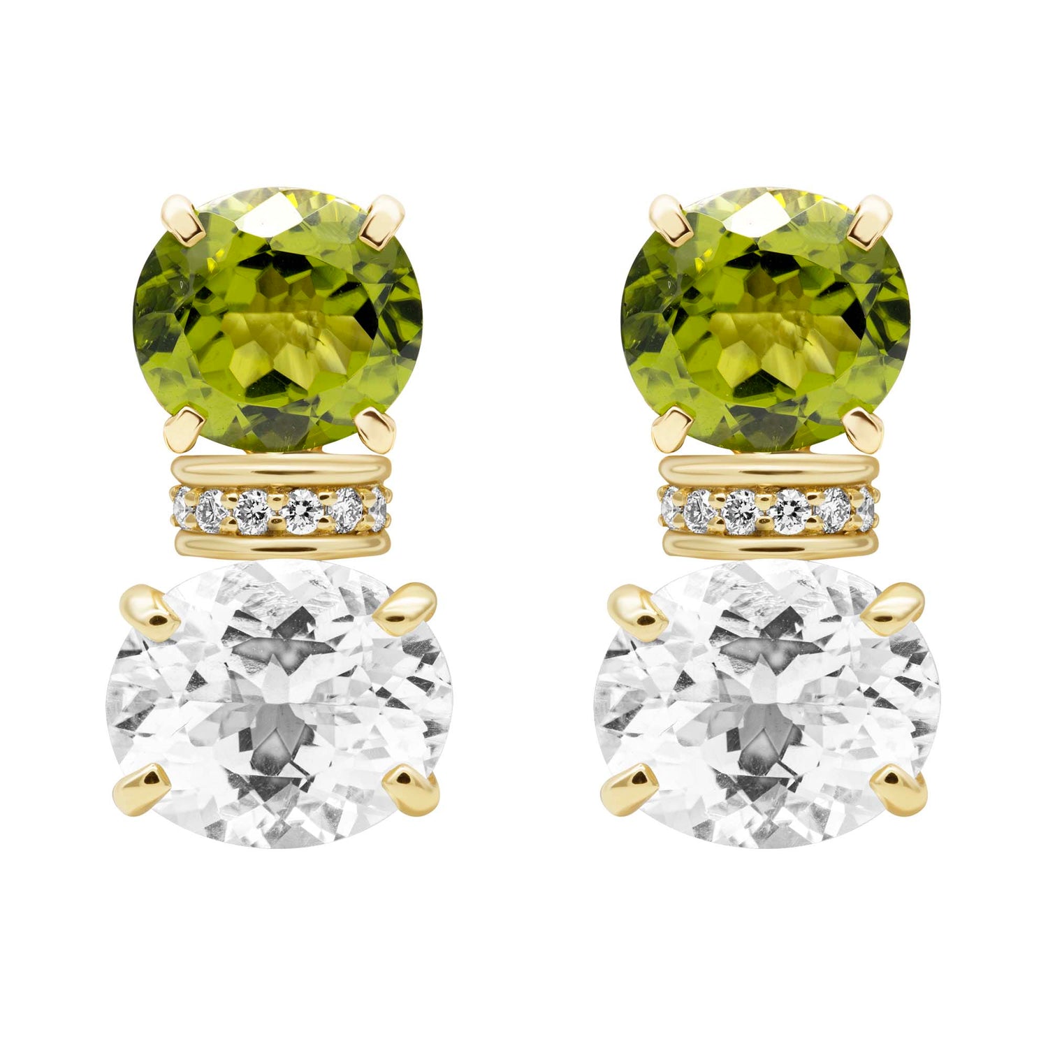 Earrings - Crystal And Diamond | Singhvi Jewels