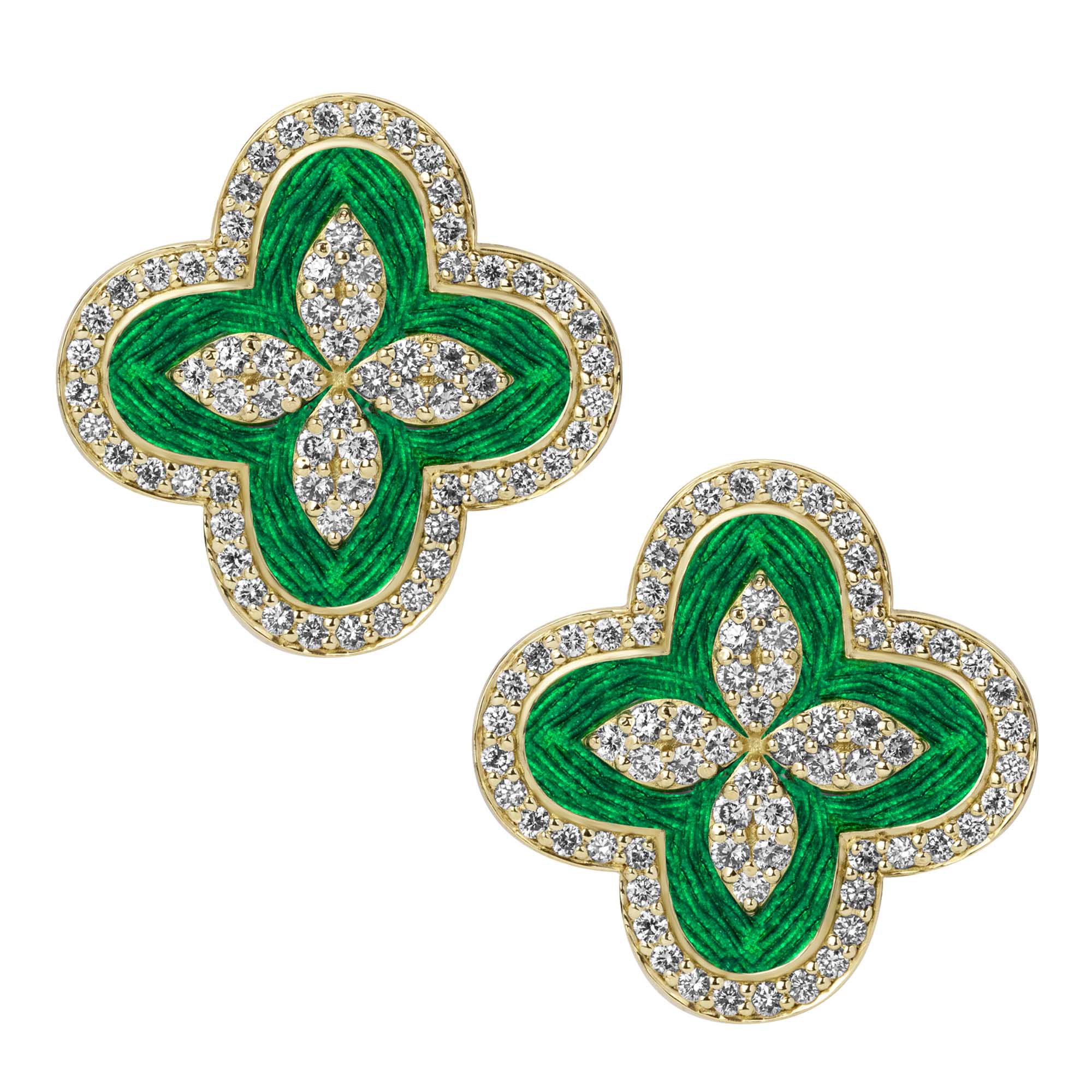 Earrings - Diamond (enamel) (2392F) | Singhvi Jewels