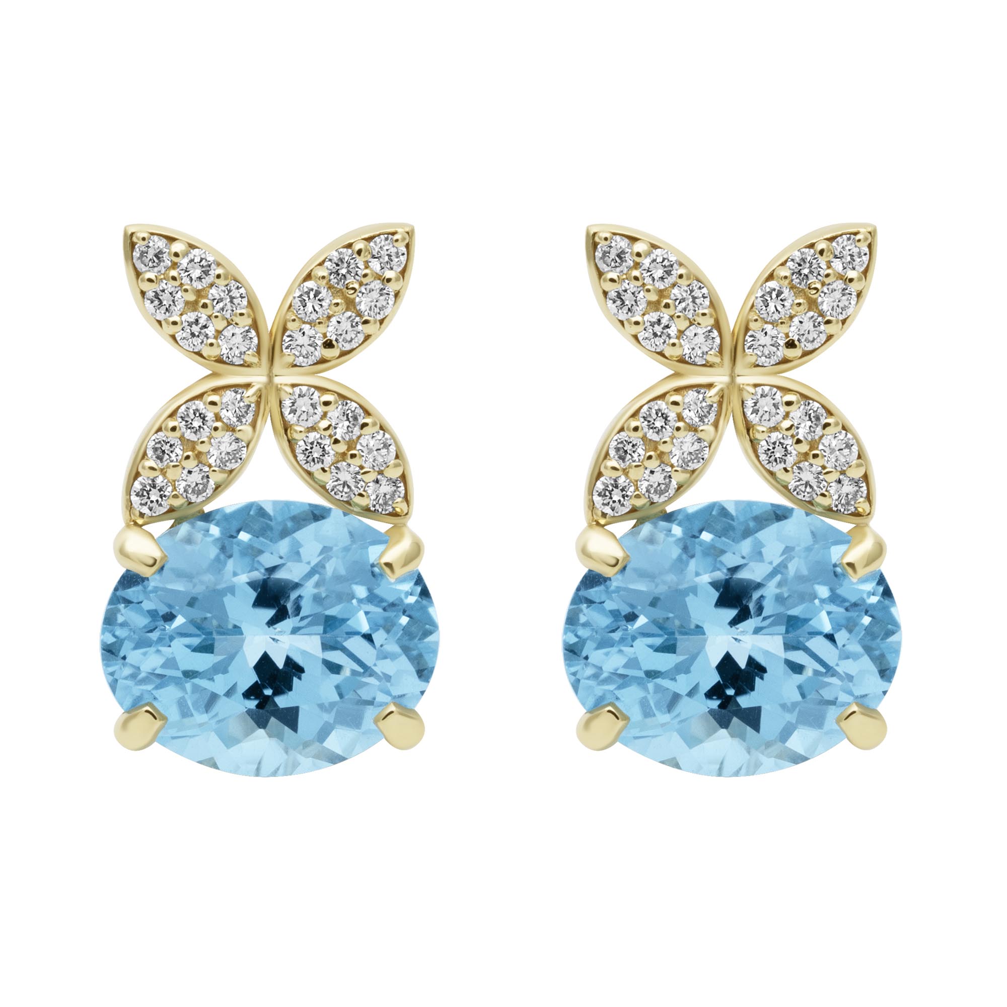 Earrings - Blue Topaz and Diamond | Singhvi Jewels
