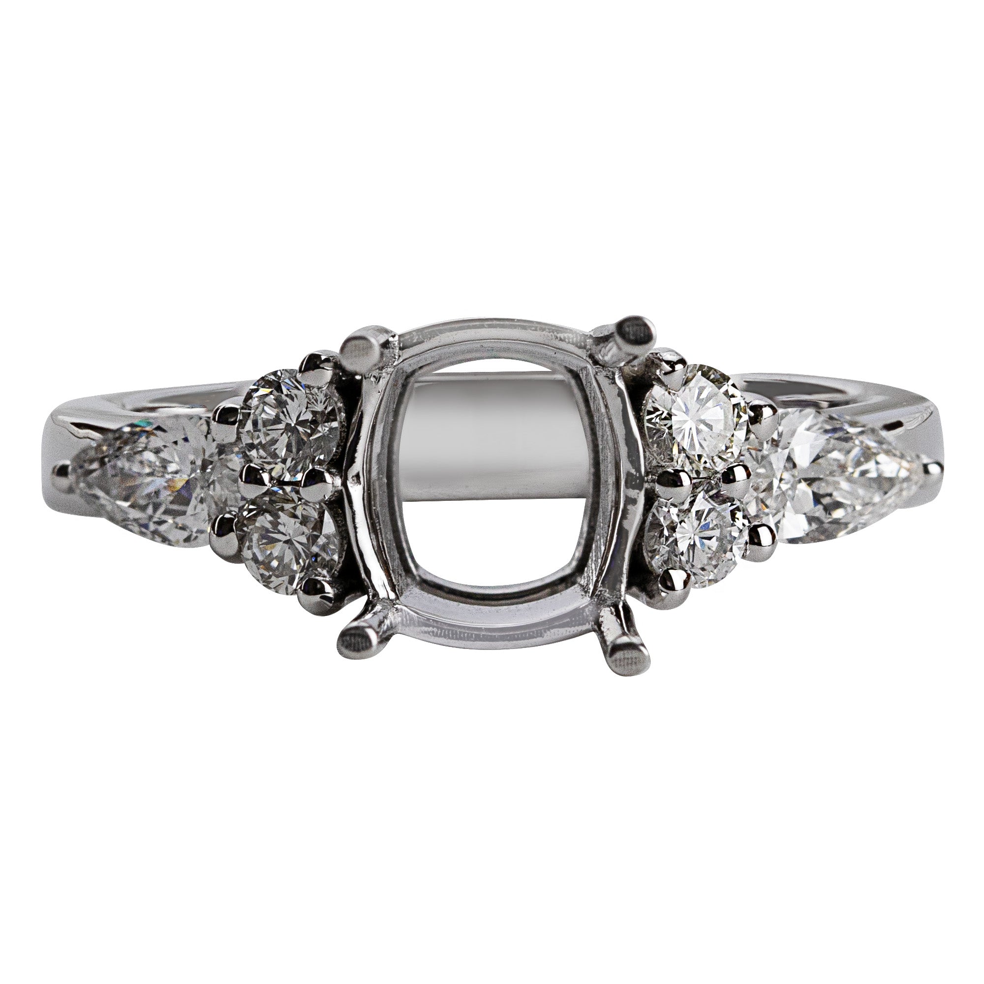 Repair - Ring - Pink Sapphire & Diamond in 18K White Gold | Singhvi Jewels