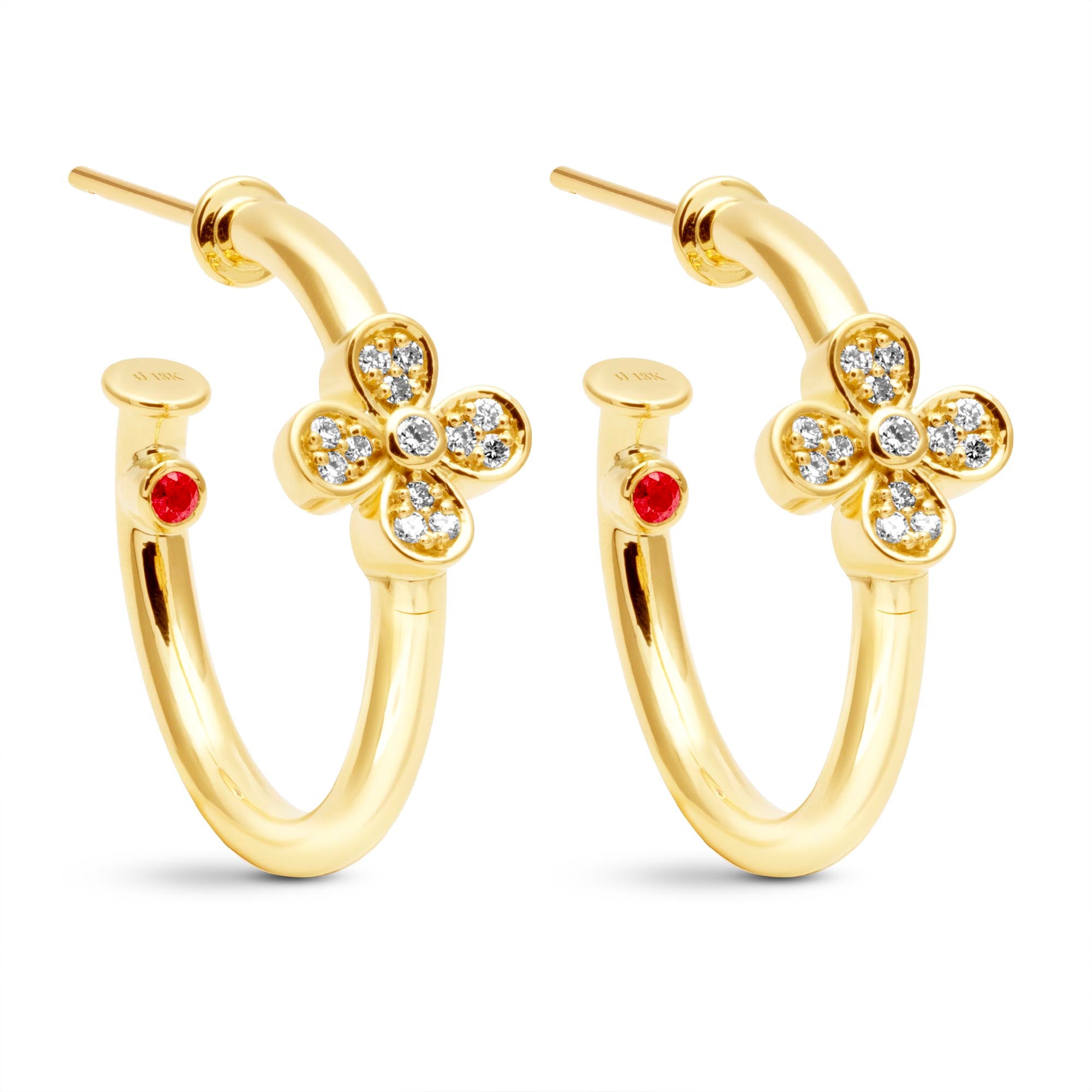 Earrings - Ruby And Diamond | Singhvi Jewels