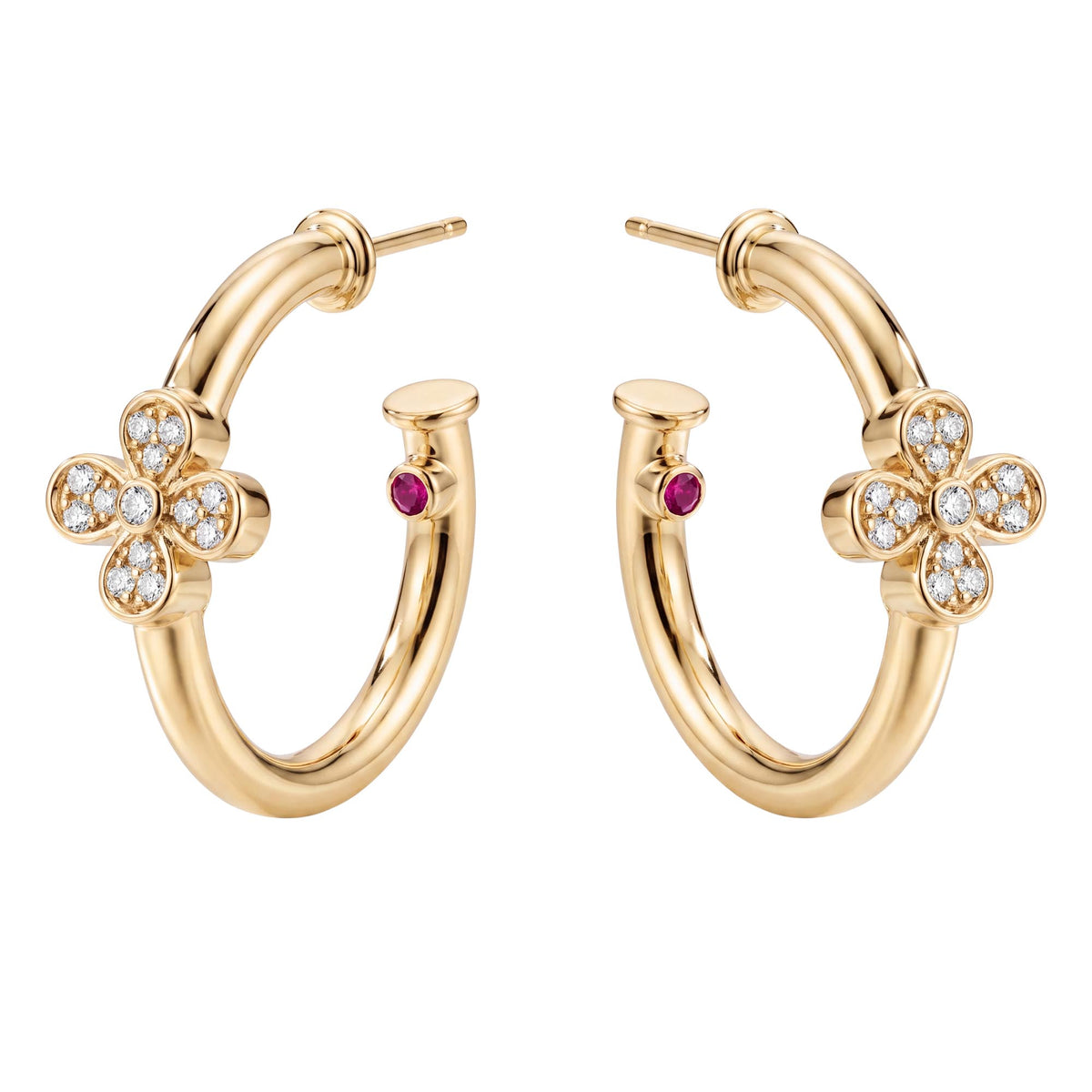 Earrings - Ruby And Diamond | Singhvi Jewels