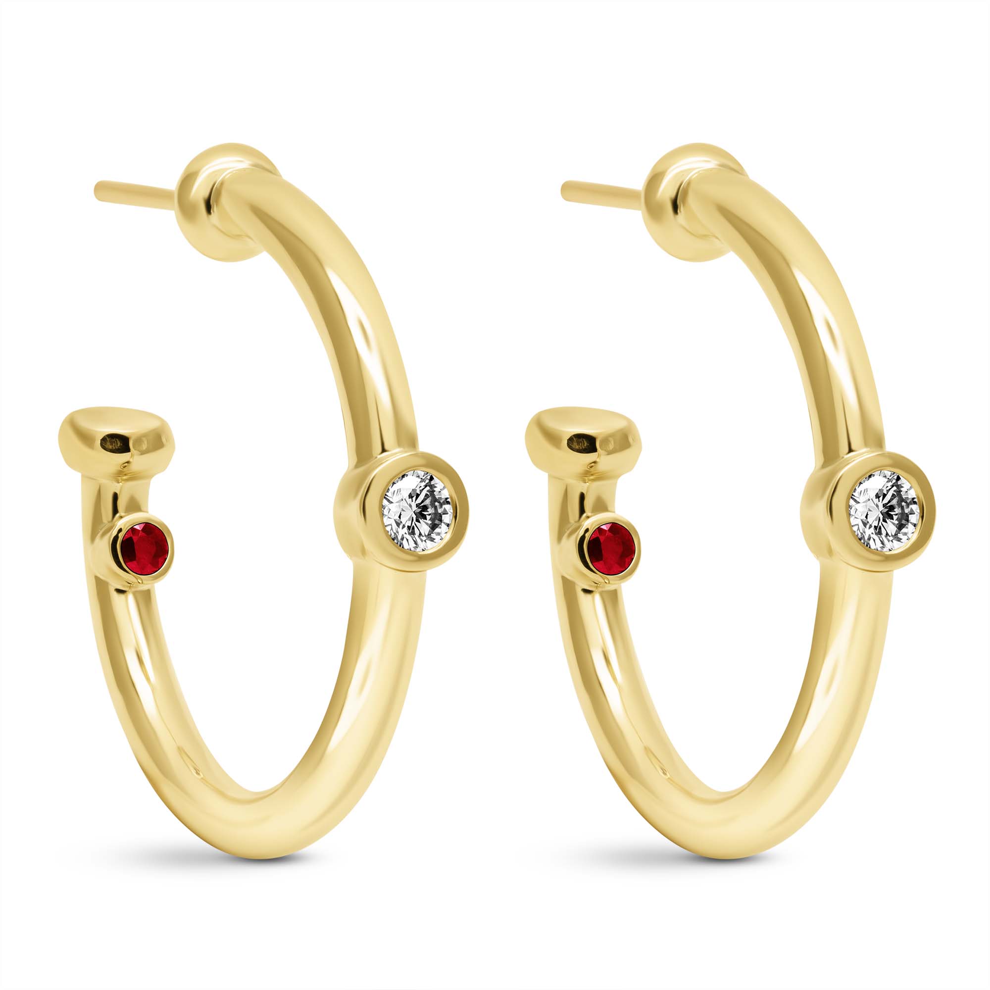 Earrings - Diamond and Ruby | Singhvi Jewels