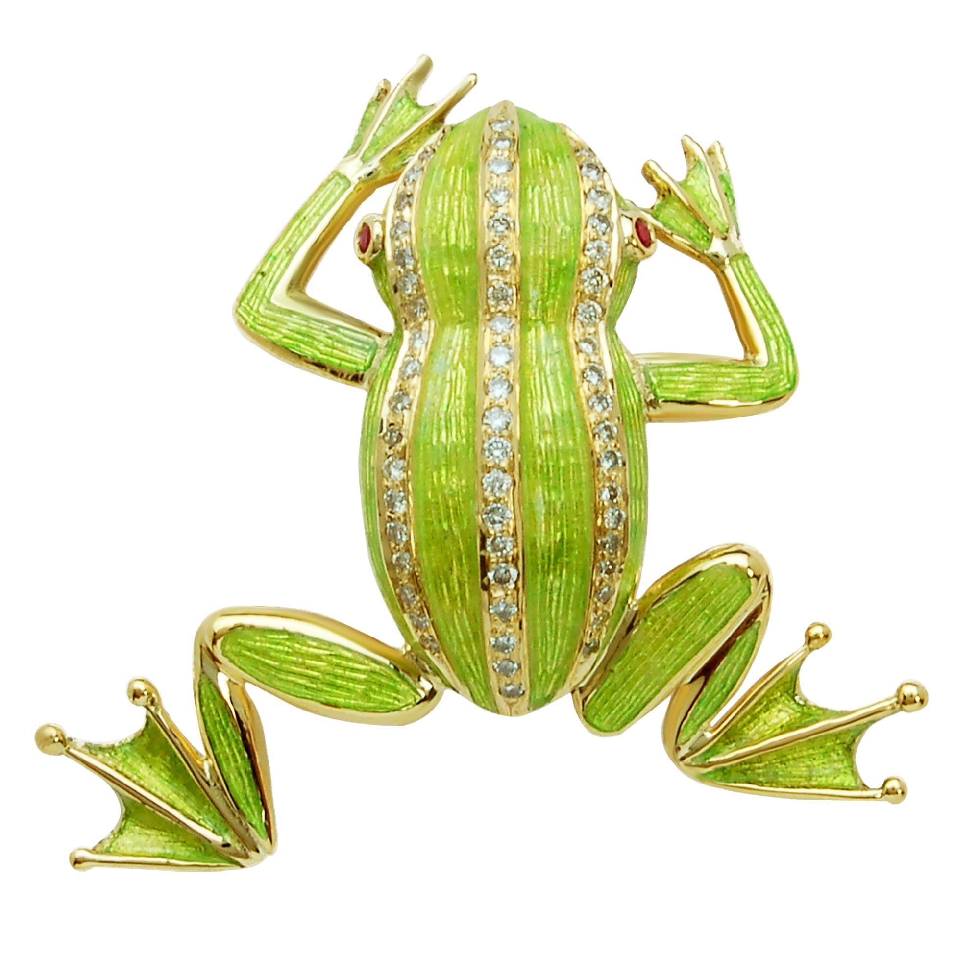 Brooch - Ruby and Diamond (Enamel) | Singhvi Jewels