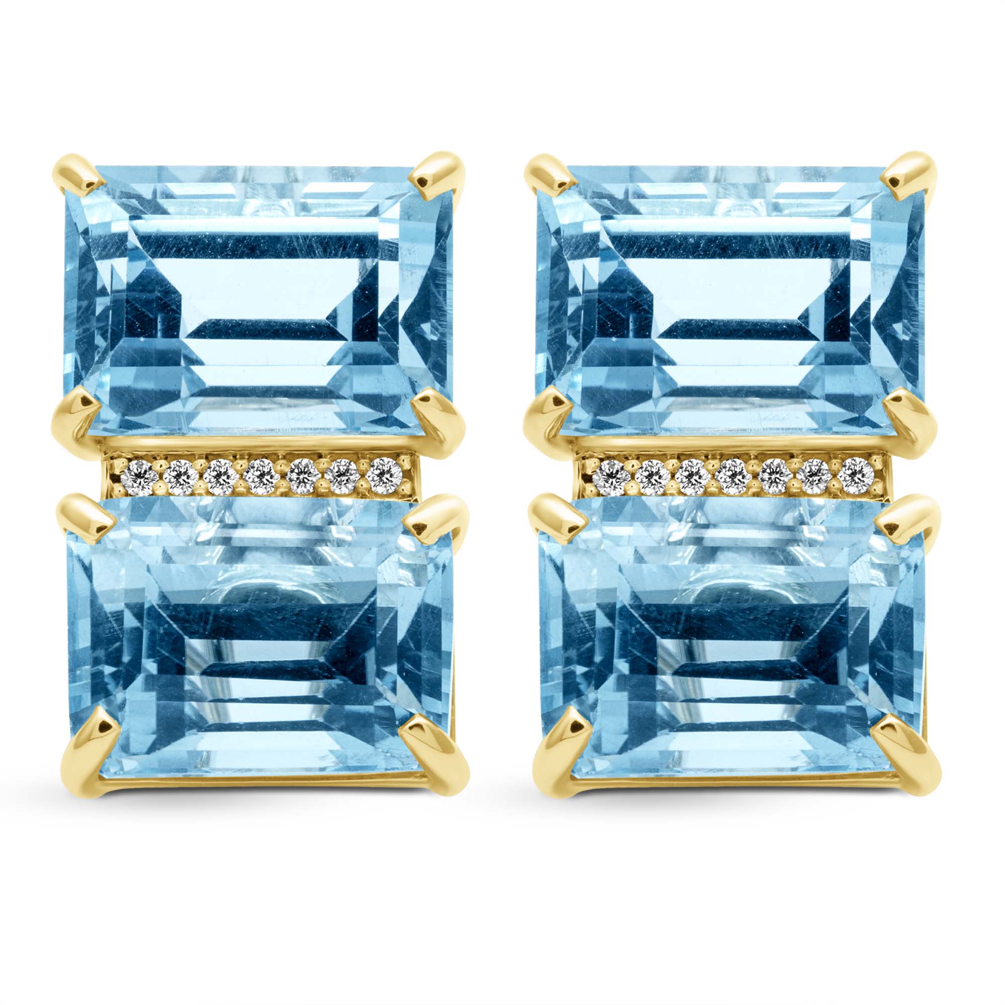 Earrings - Blue Topaz And Diamond | Singhvi Jewels