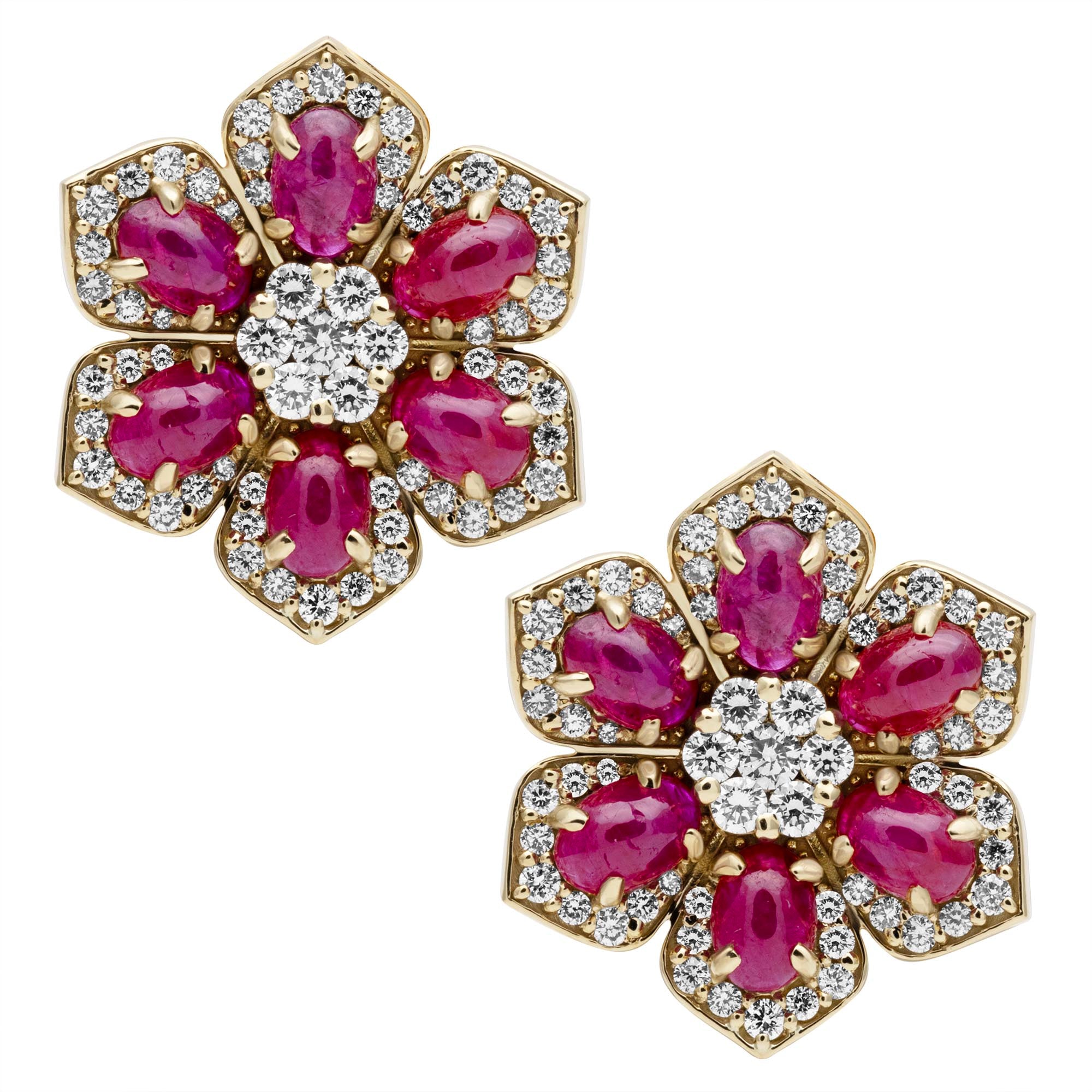 Earrings - Ruby And Diamond (2399B) | Singhvi Jewels