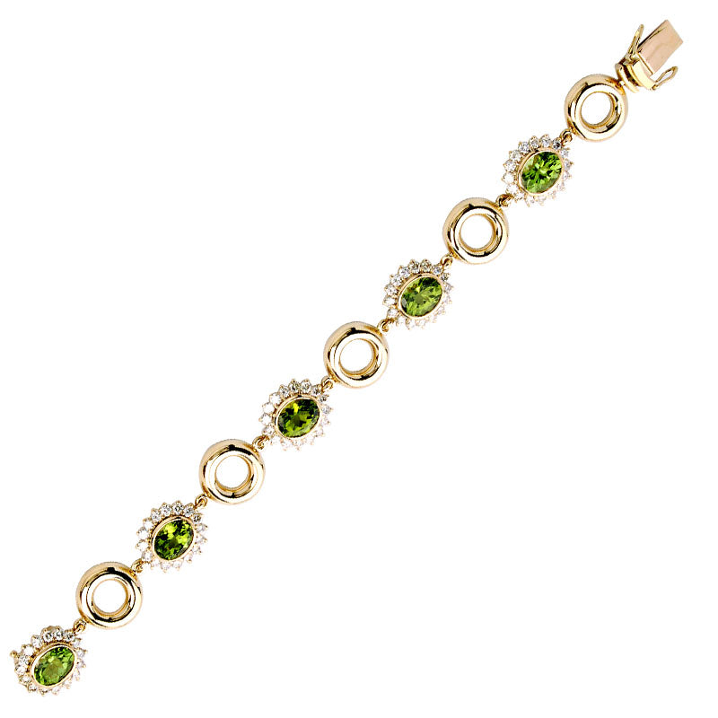 Bracelet - Peridot and Diamond | Singhvi Jewels