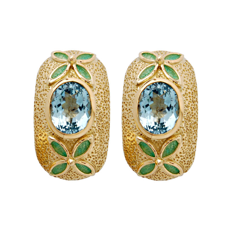 Earrings-Blue Topaz (Enamel) | Singhvi Jewels