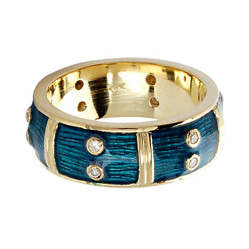 Ring-Diamond (Enamel) (1283O) | Singhvi Jewels